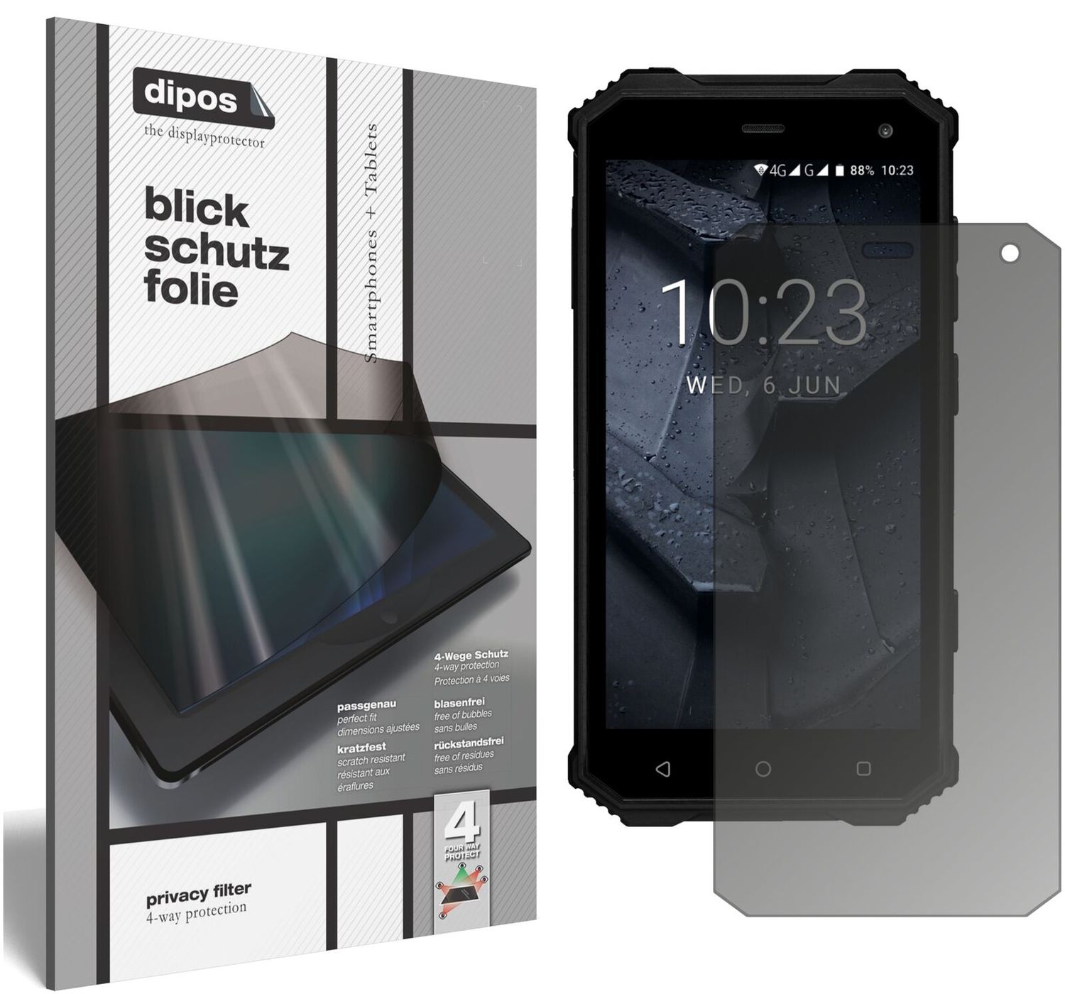 Blickschutzfolie für Prestigio Muze G7 matt Schutz (2)