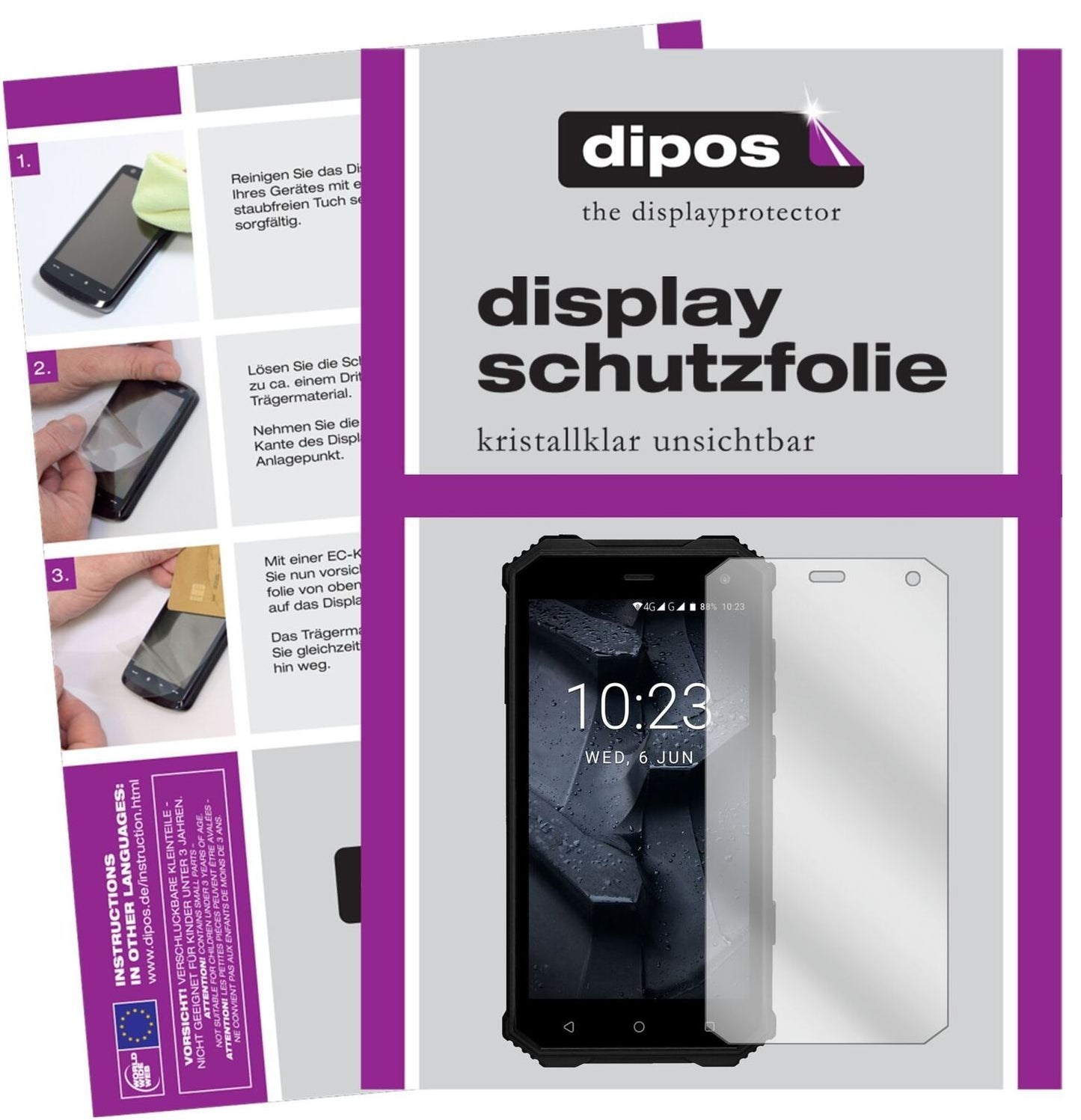 1x Schutzfolie klar für Prestigio Muze G7 Display- (2)