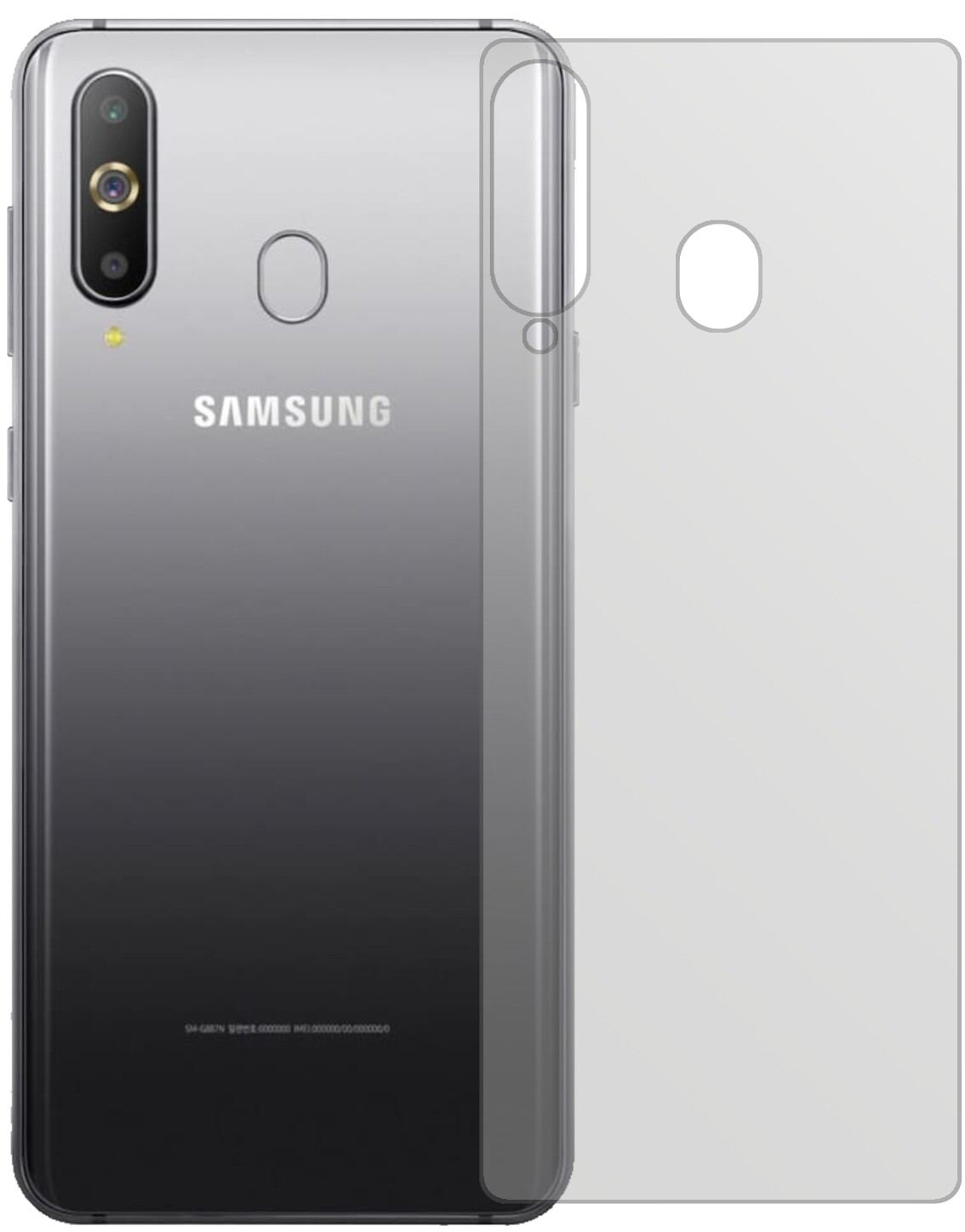 2x Schutzfolie matt für Samsung Galaxy A60 Rücksei (2)