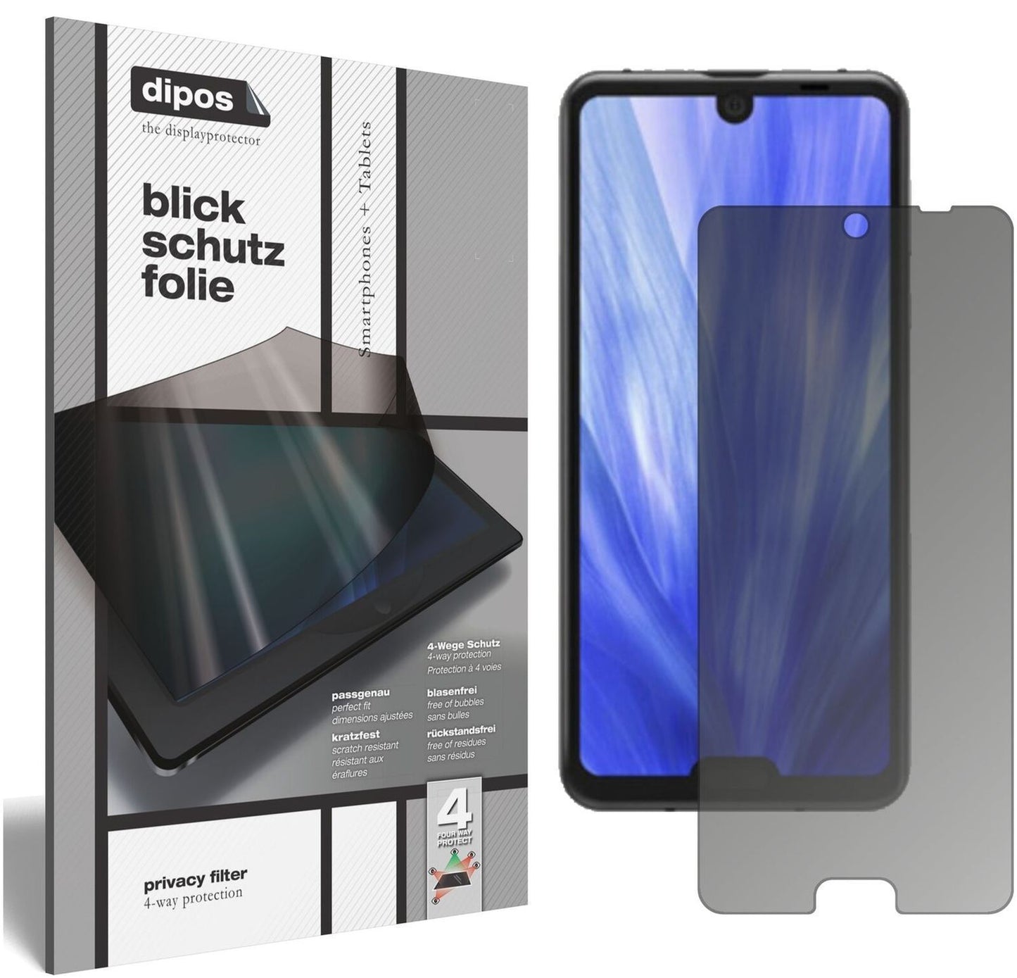 Blickschutzfolie für Sharp Aquos R3 matt Schutzfol (2)