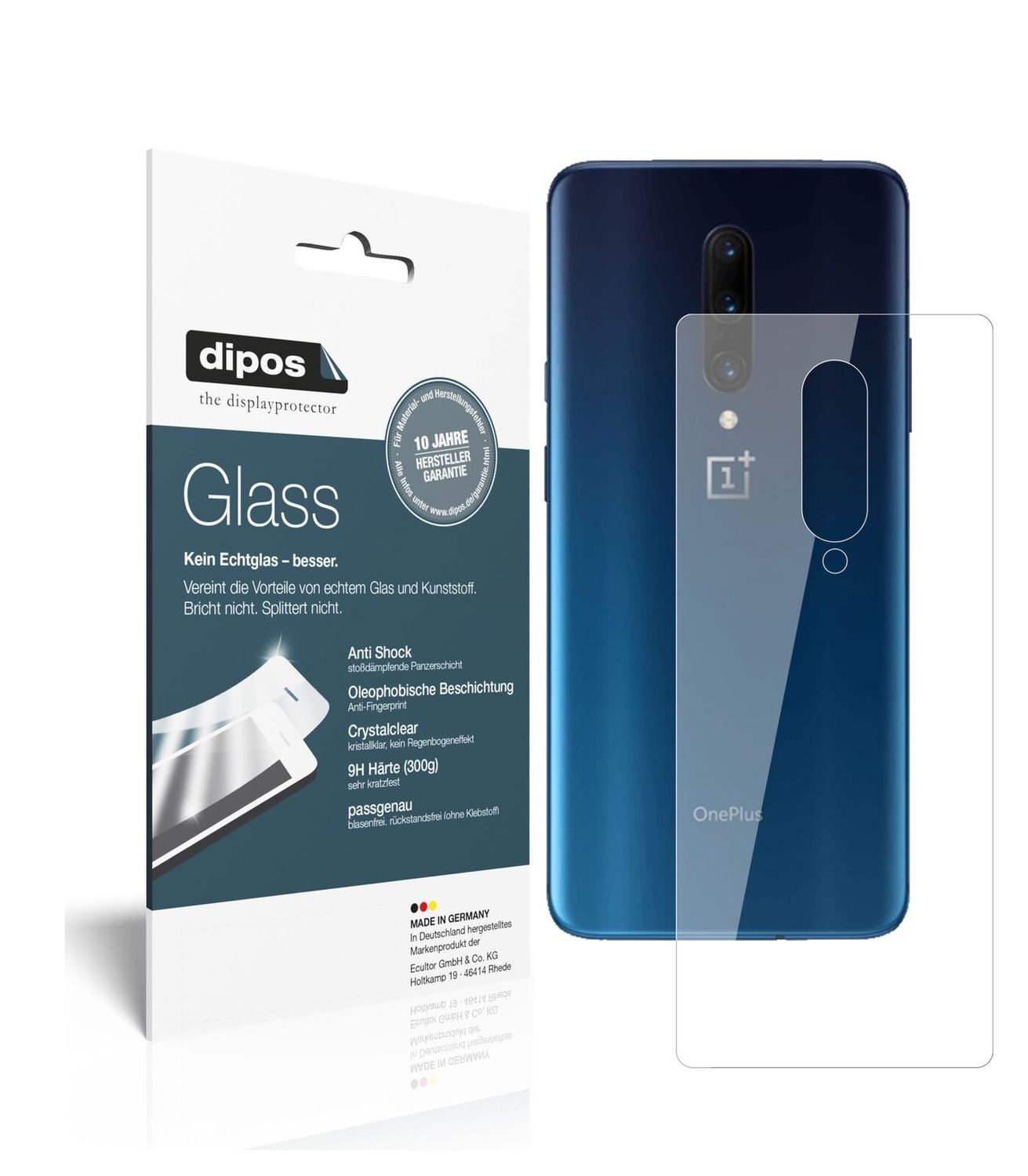 1x 9H Schutzfolie für OnePlus 7 Pro Rückseite Panz (2)
