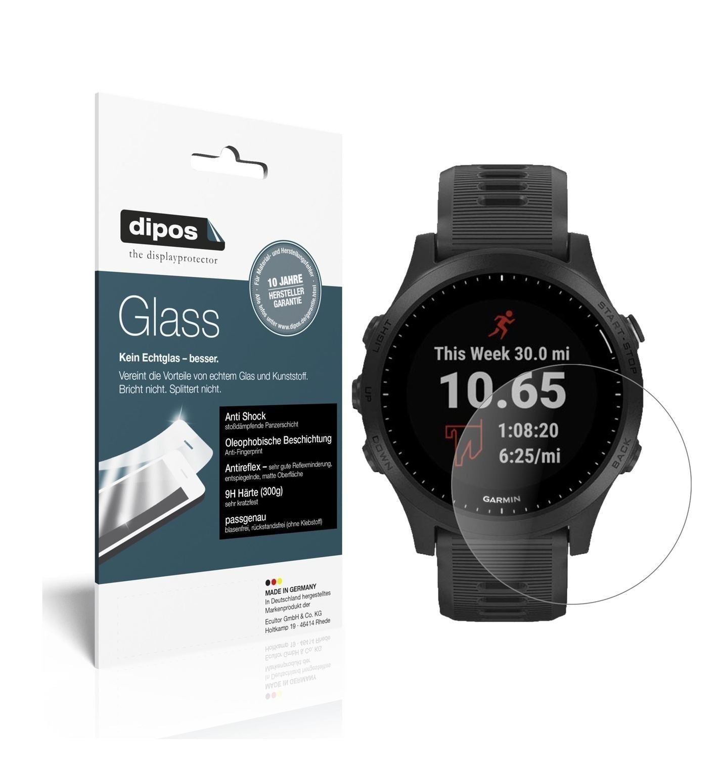 2x 9H Schutzfolie matt für Garmin Forerunner 245 P (1)