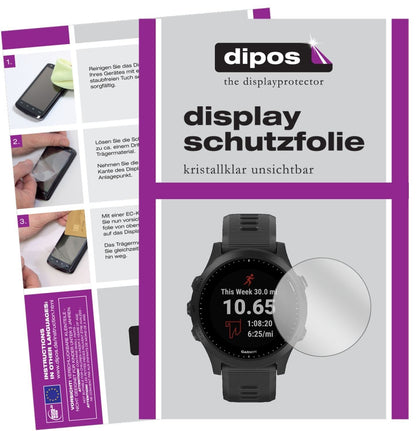2x Schutzfolie klar für Garmin Forerunner 245 Disp (1)