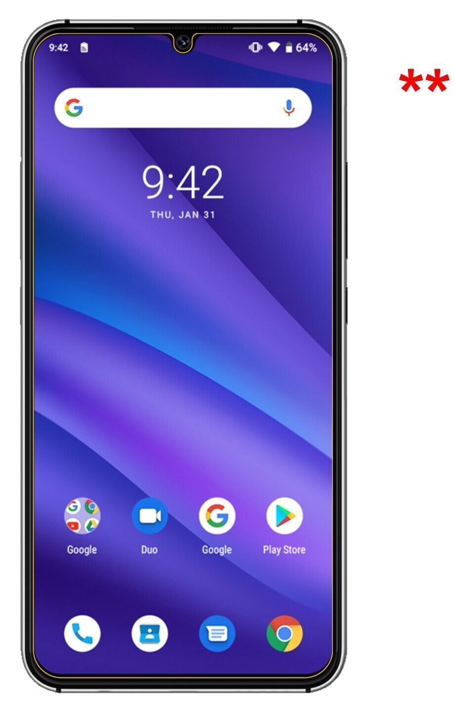 5x Schutzfolie klar für Umidigi A5 Pro Display-Sch (5)