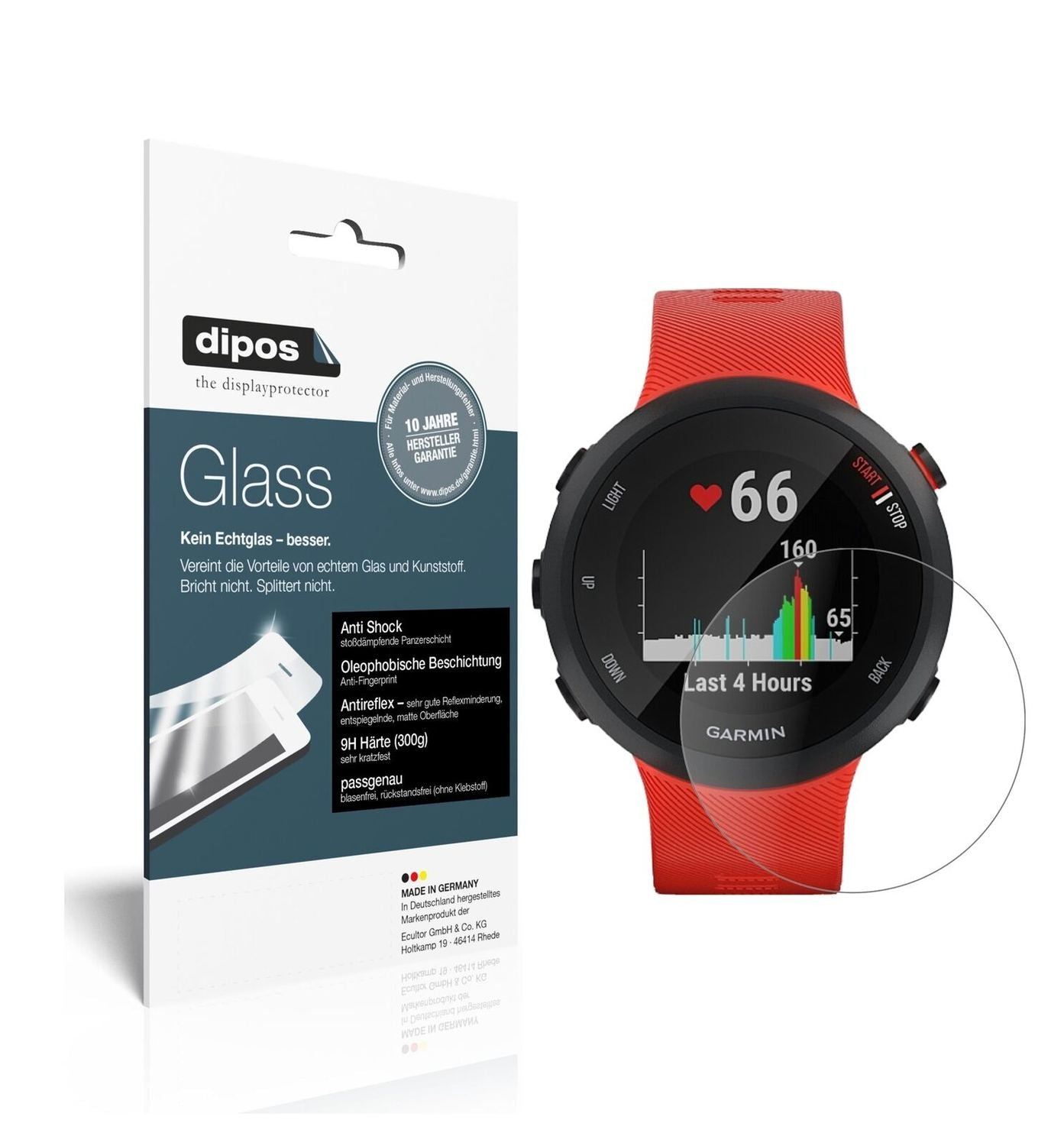1x 9H Schutzfolie matt für Garmin Forerunner 45 Pa (2)