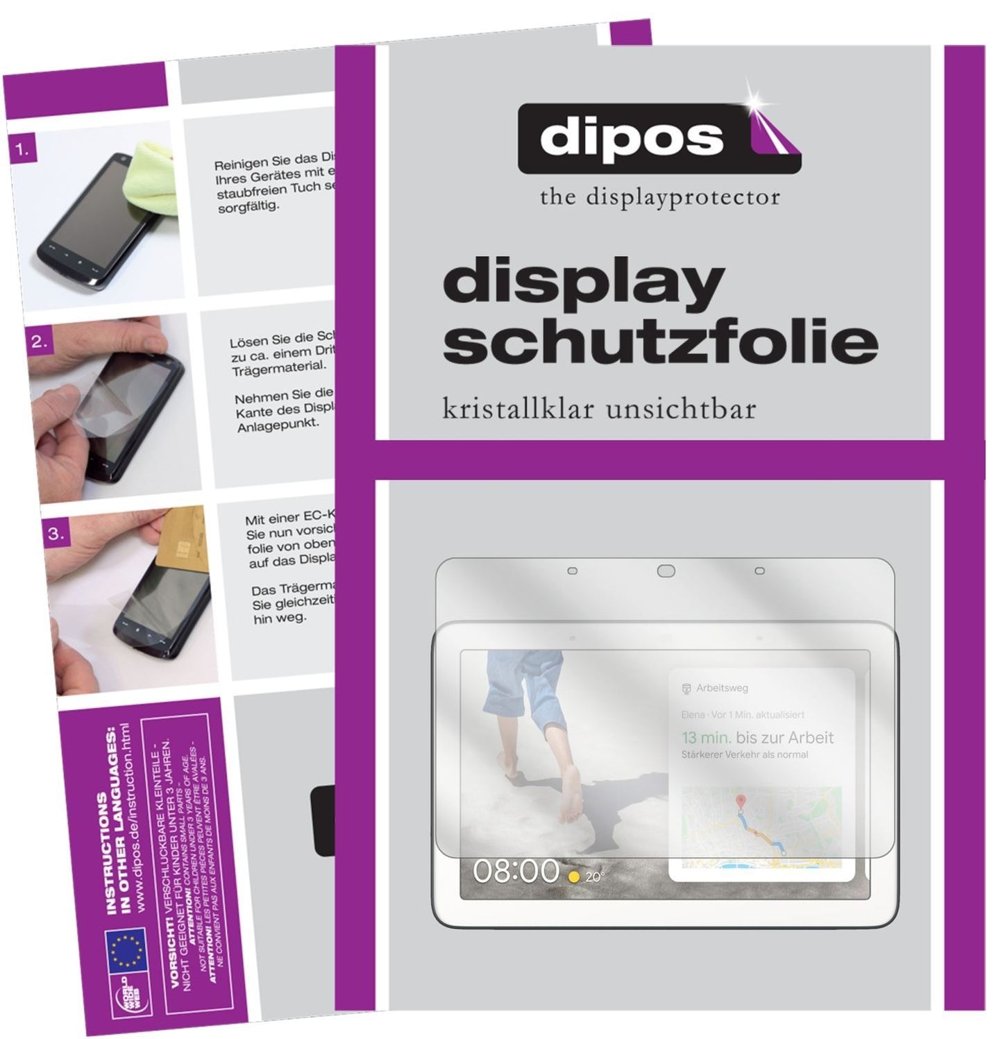 2x Schutzfolie klar für Google Nest Hub Display-Sc (1)