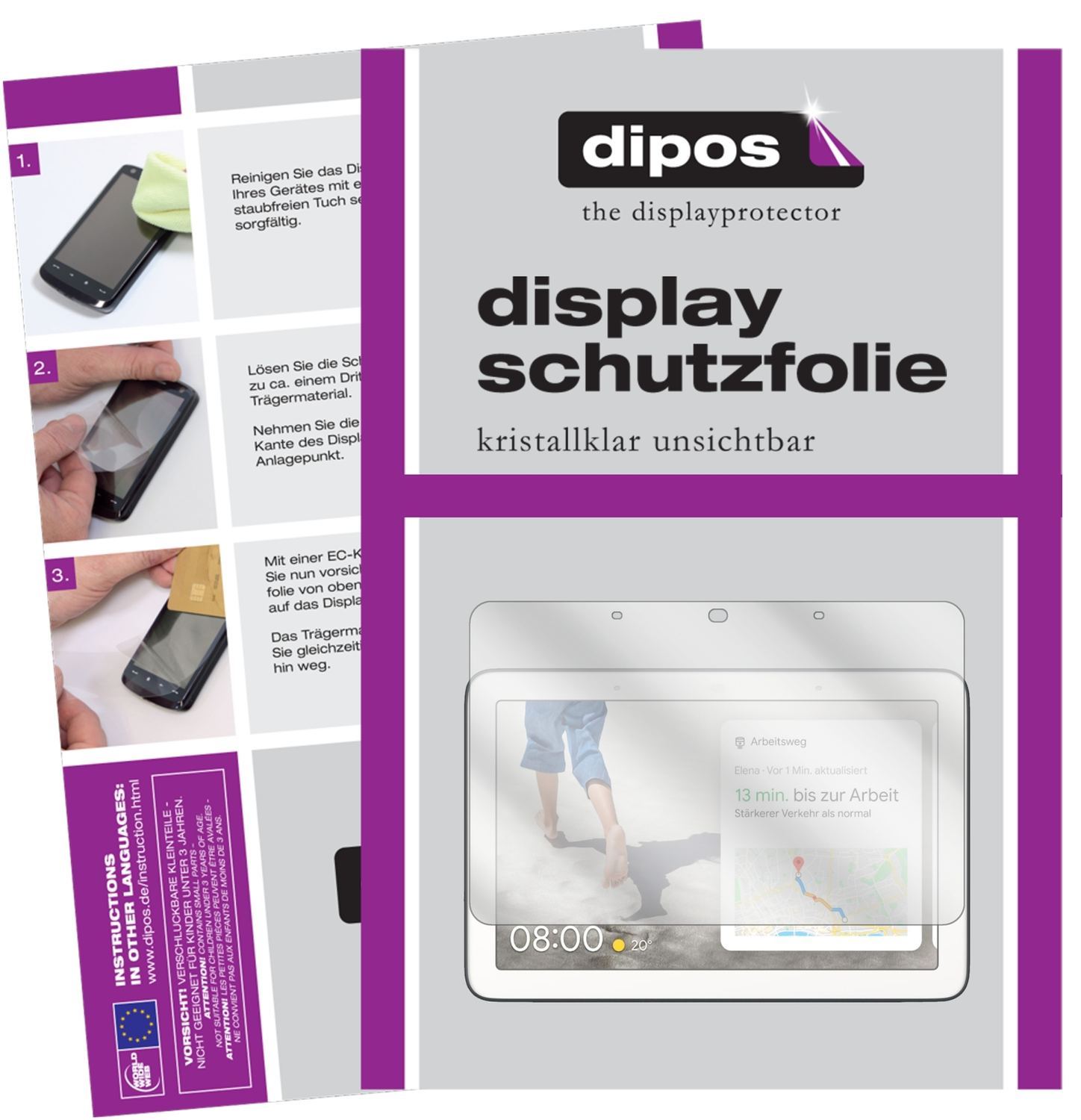 2x Schutzfolie klar für Google Nest Hub Display-Sc (1)
