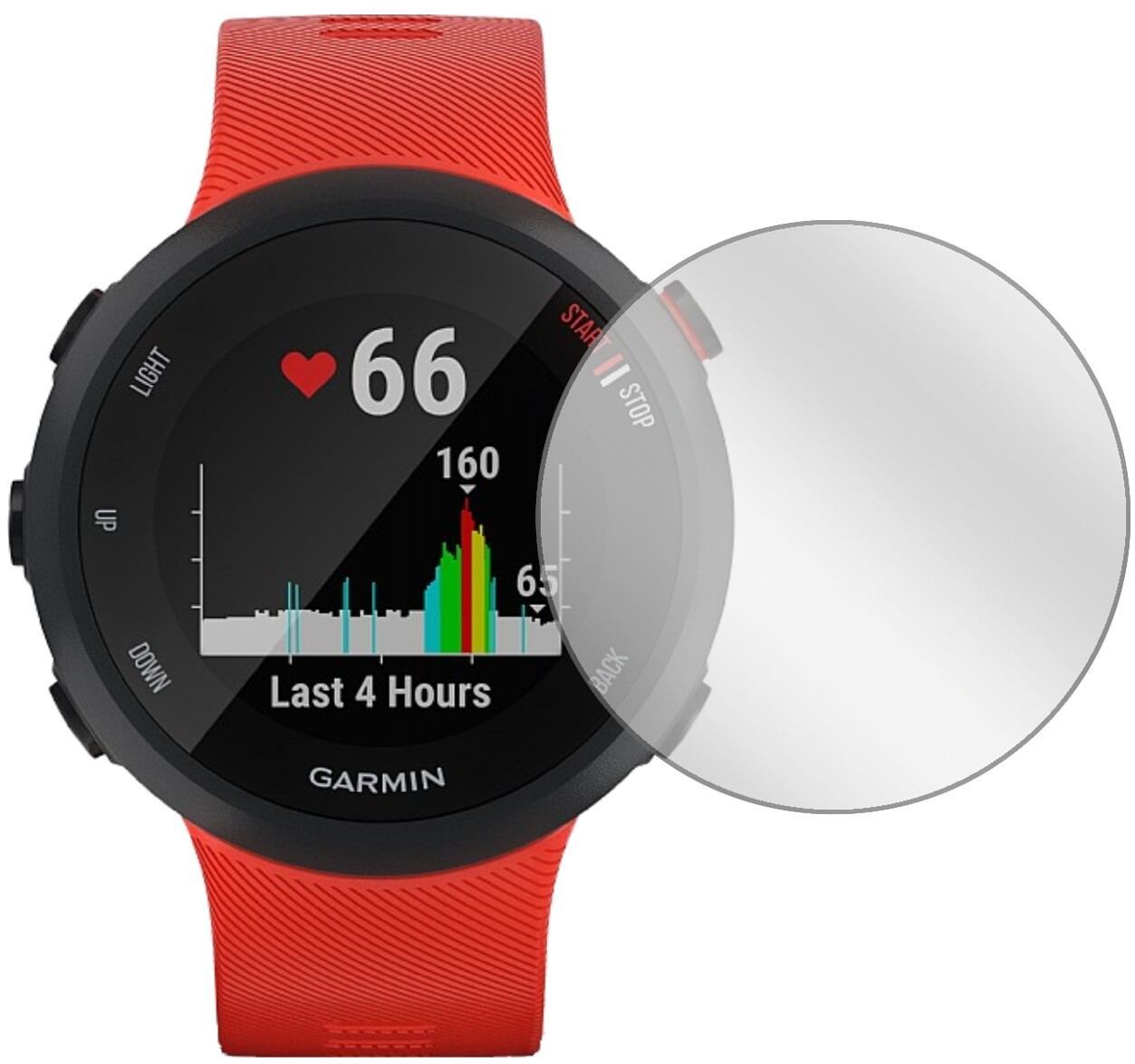 2x Schutzfolie klar für Garmin Forerunner 45 S Dis (2)