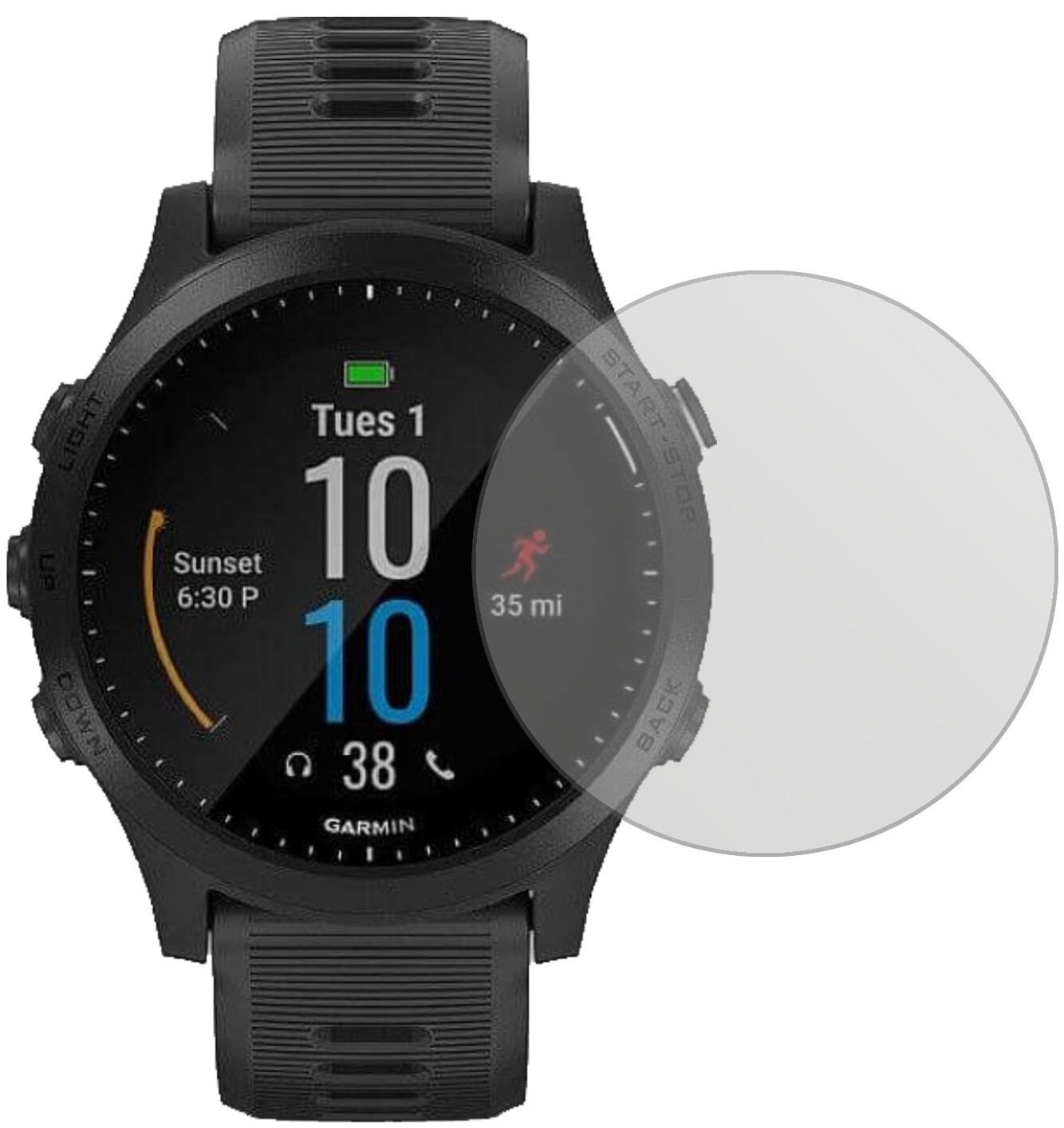 6x Schutzfolie matt für Garmin Forerunner 945 Disp (2)