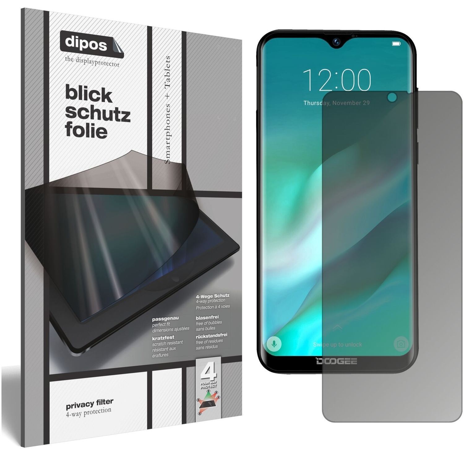 Blickschutzfolie für Doogee X90L matt Schutzfolie  (2)