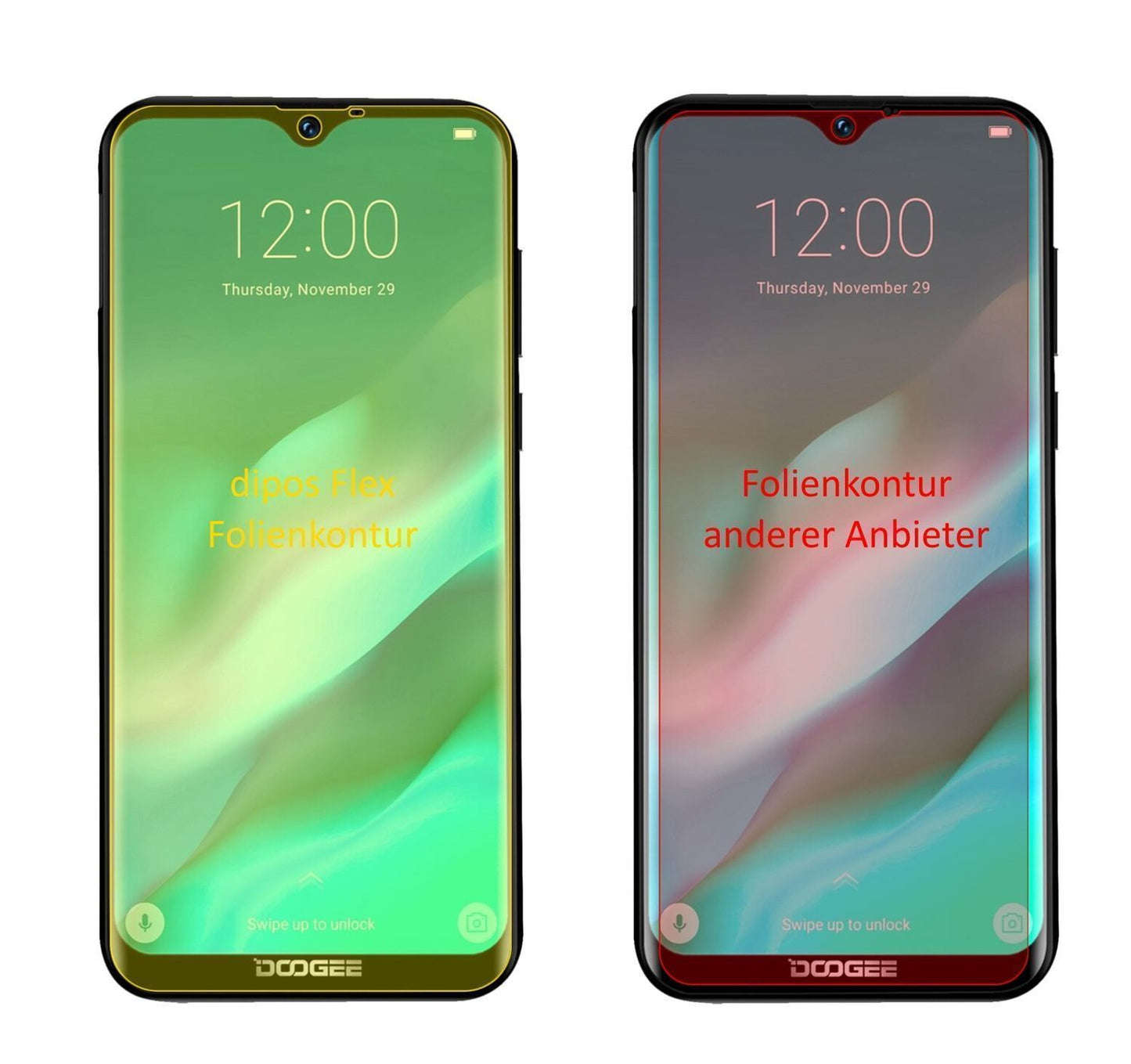 3x 3D Full Cover Schutzfolie für Doogee X90L (2)