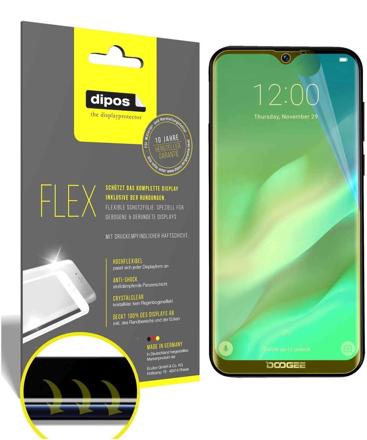 3x 3D Full Cover Schutzfolie für Doogee X90 (1)