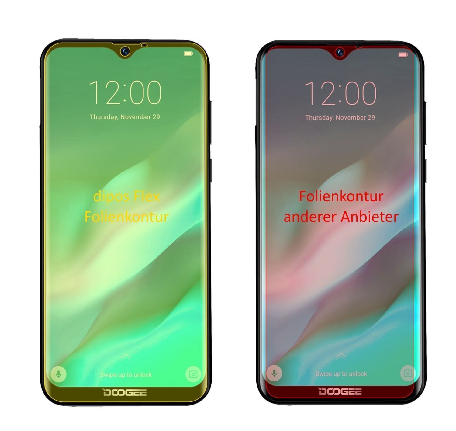 3x 3D Full Cover Schutzfolie für Doogee X90 (2)