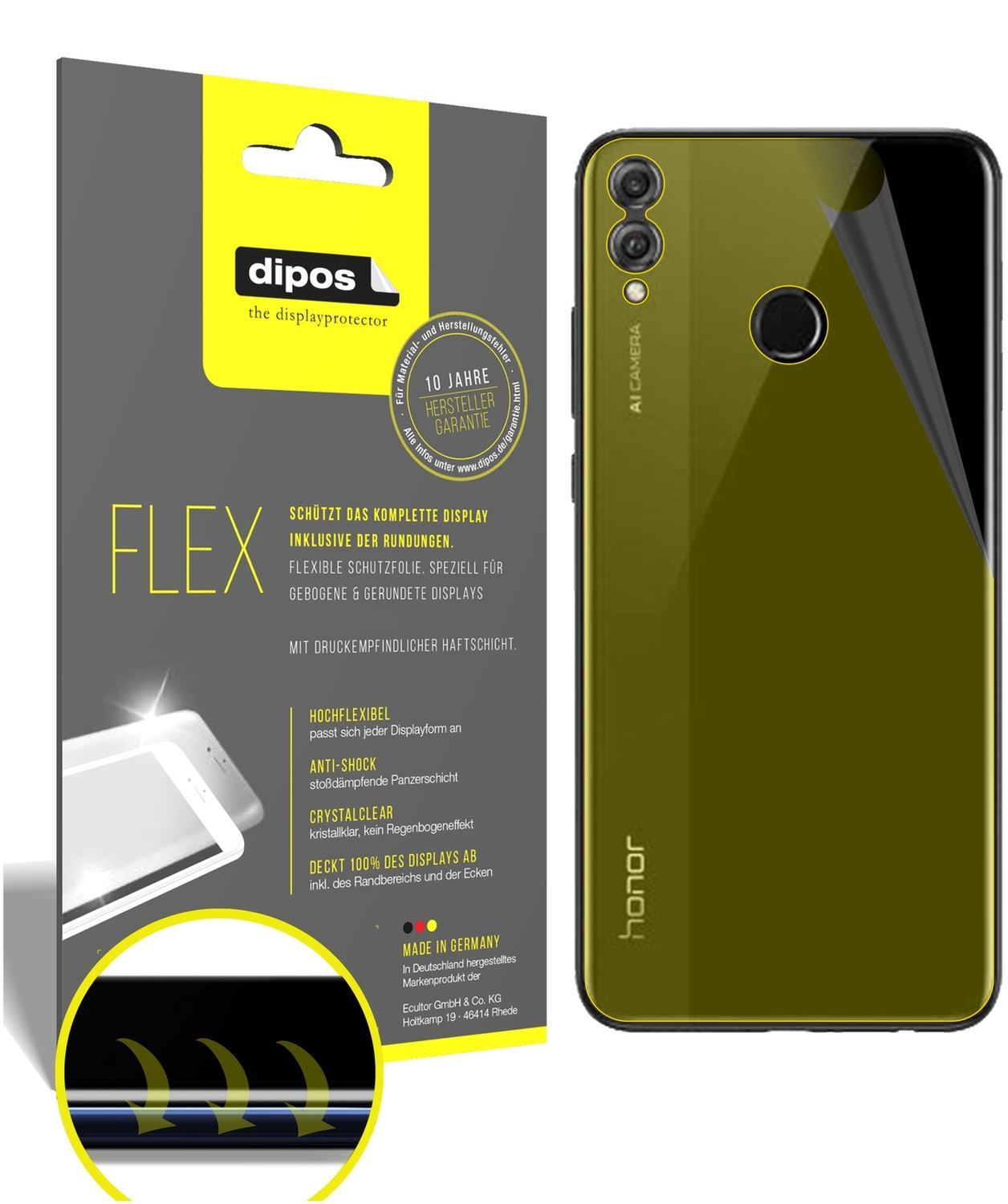 3x 3D Full Cover Schutzfolie für Honor View 10 Lit (1)