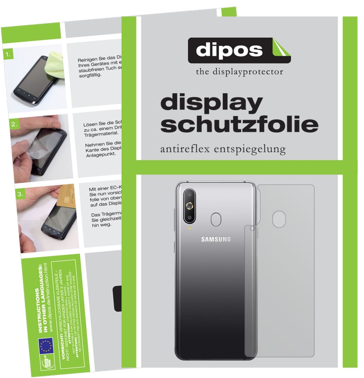 6x Schutzfolie matt für Samsung Galaxy A8s Rücksei (1)