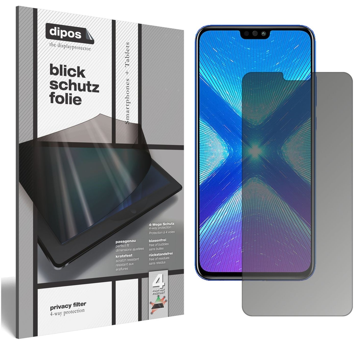 Blickschutzfolie für Honor View 10 Lite matt Schut (1)