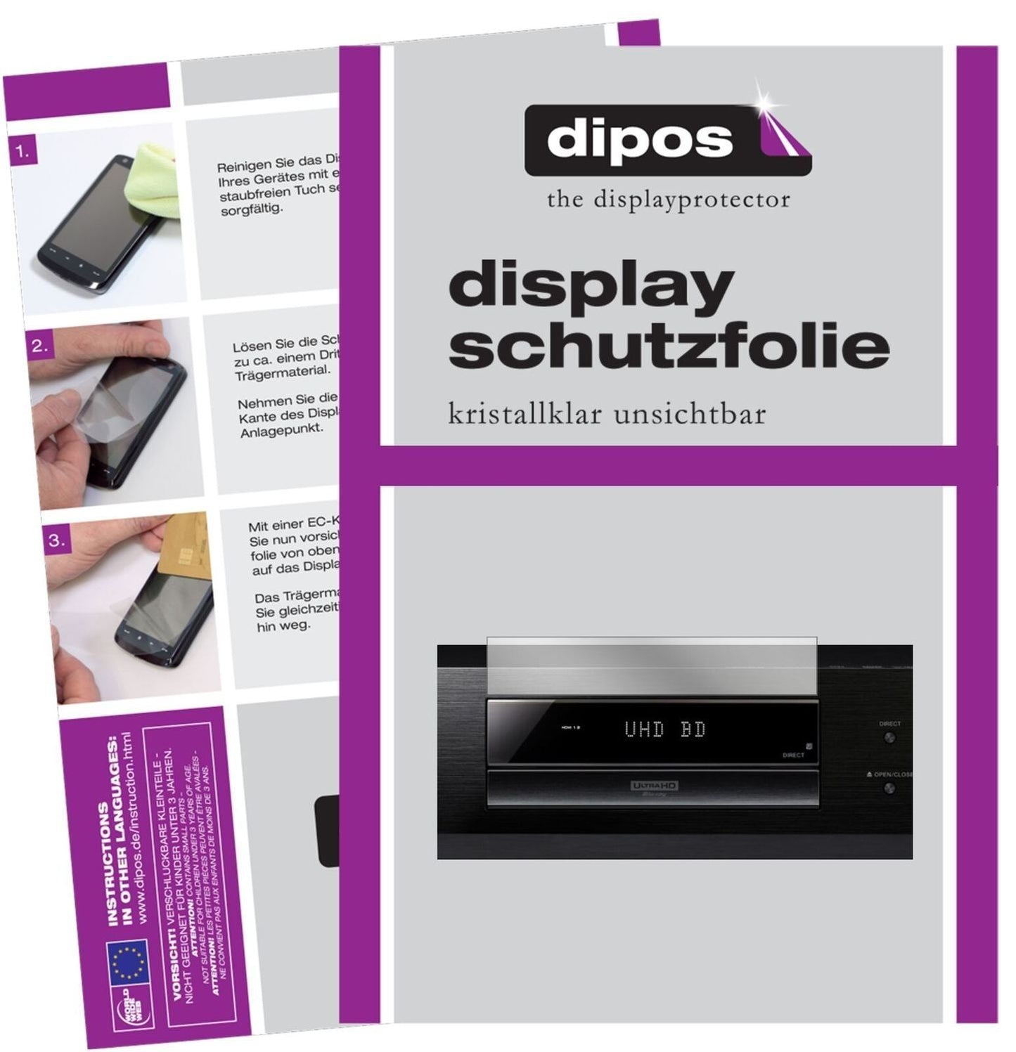 1x Schutzfolie klar für Pioneer UDP-LX500 Display- (2)
