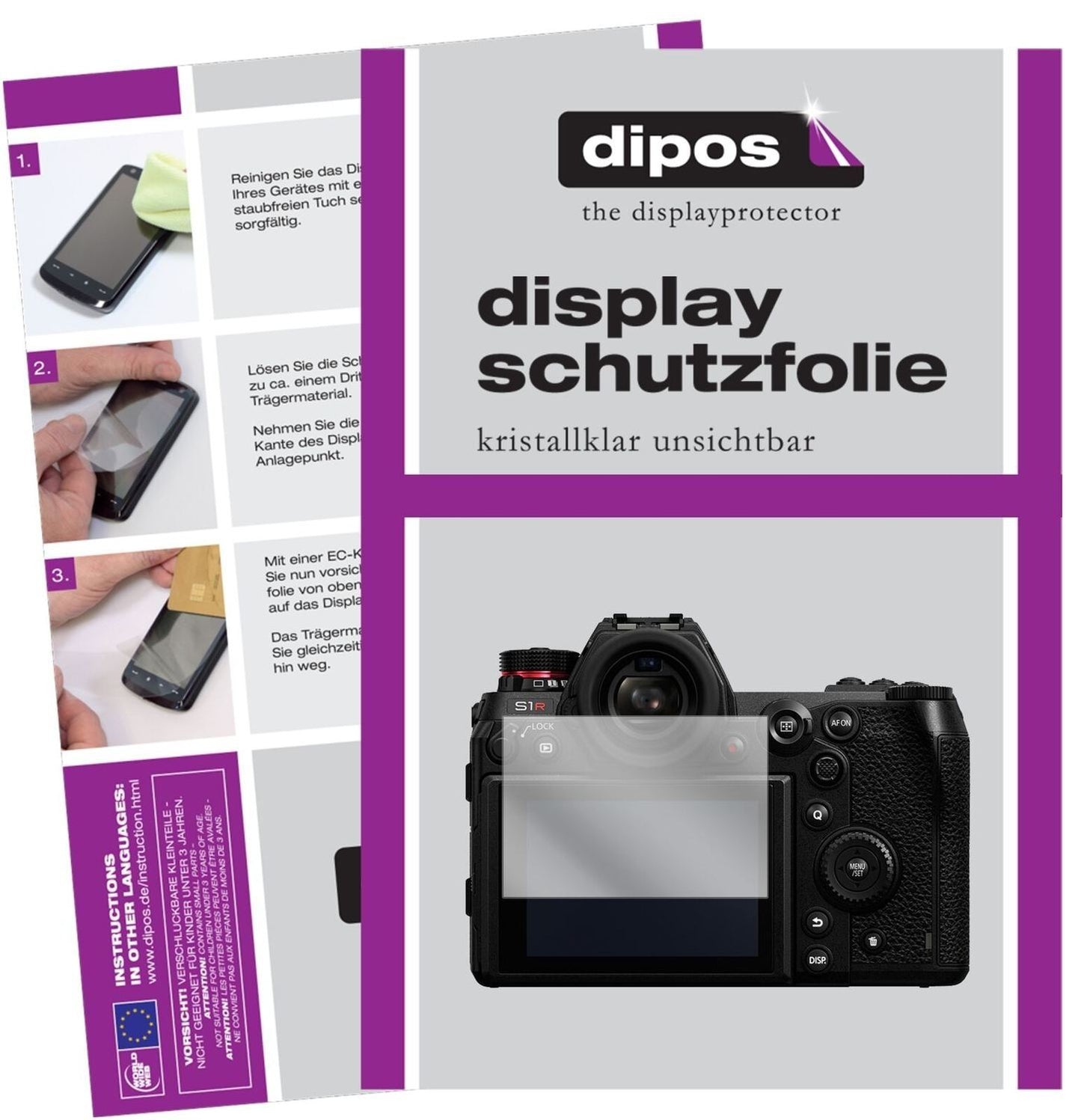 5x Schutzfolie klar für Panasonic Lumix S1 Display (2)