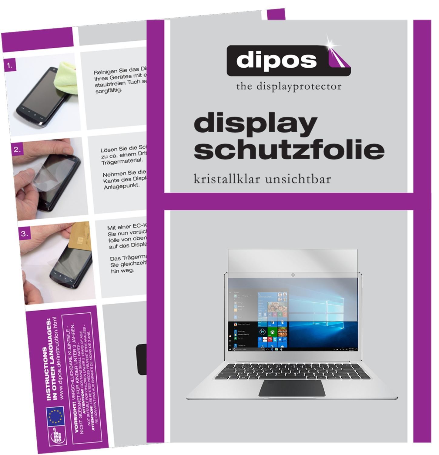 2x Schutzfolie klar für Trekstor Primebook P14B Di (1)