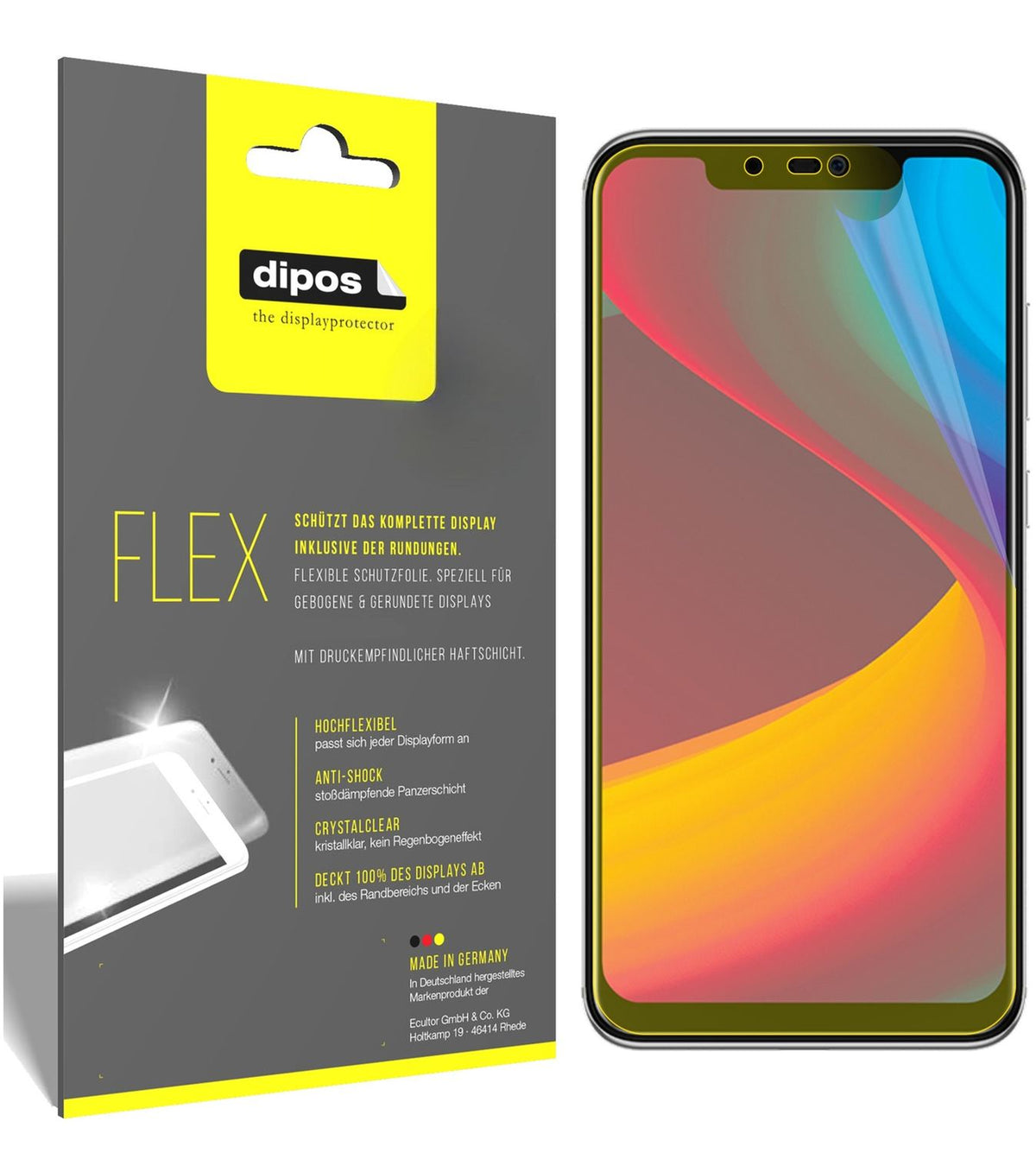 3x 3D Full Cover Schutzfolie für Panasonic Eluga X (1)