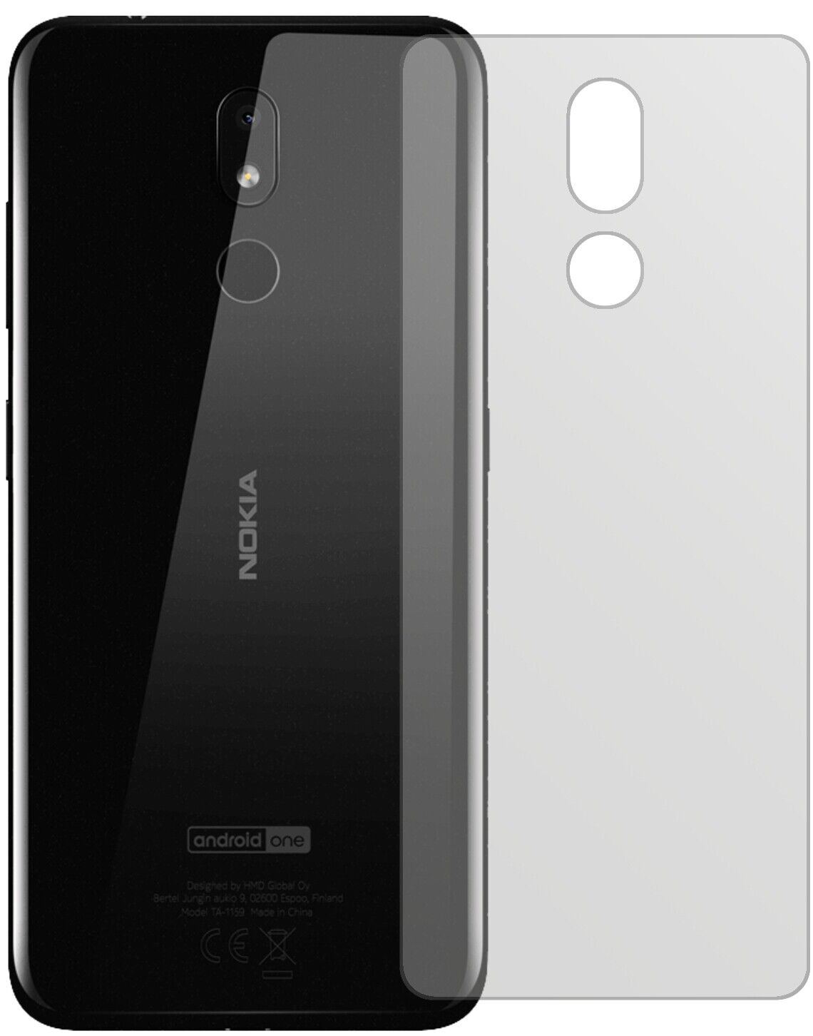 5x Schutzfolie matt für Nokia 3.2 Rückseite Displa (1)