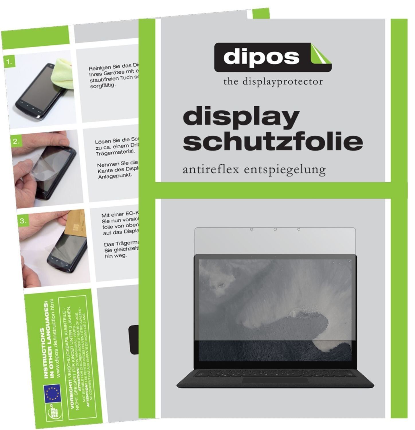 1x Schutzfolie matt für Microsoft Surface Laptop 2 (2)