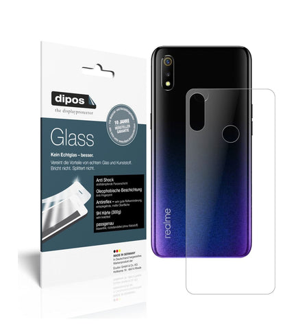 2x 9H Schutzfolie matt für Oppo Realme 3 Rückseite (1)