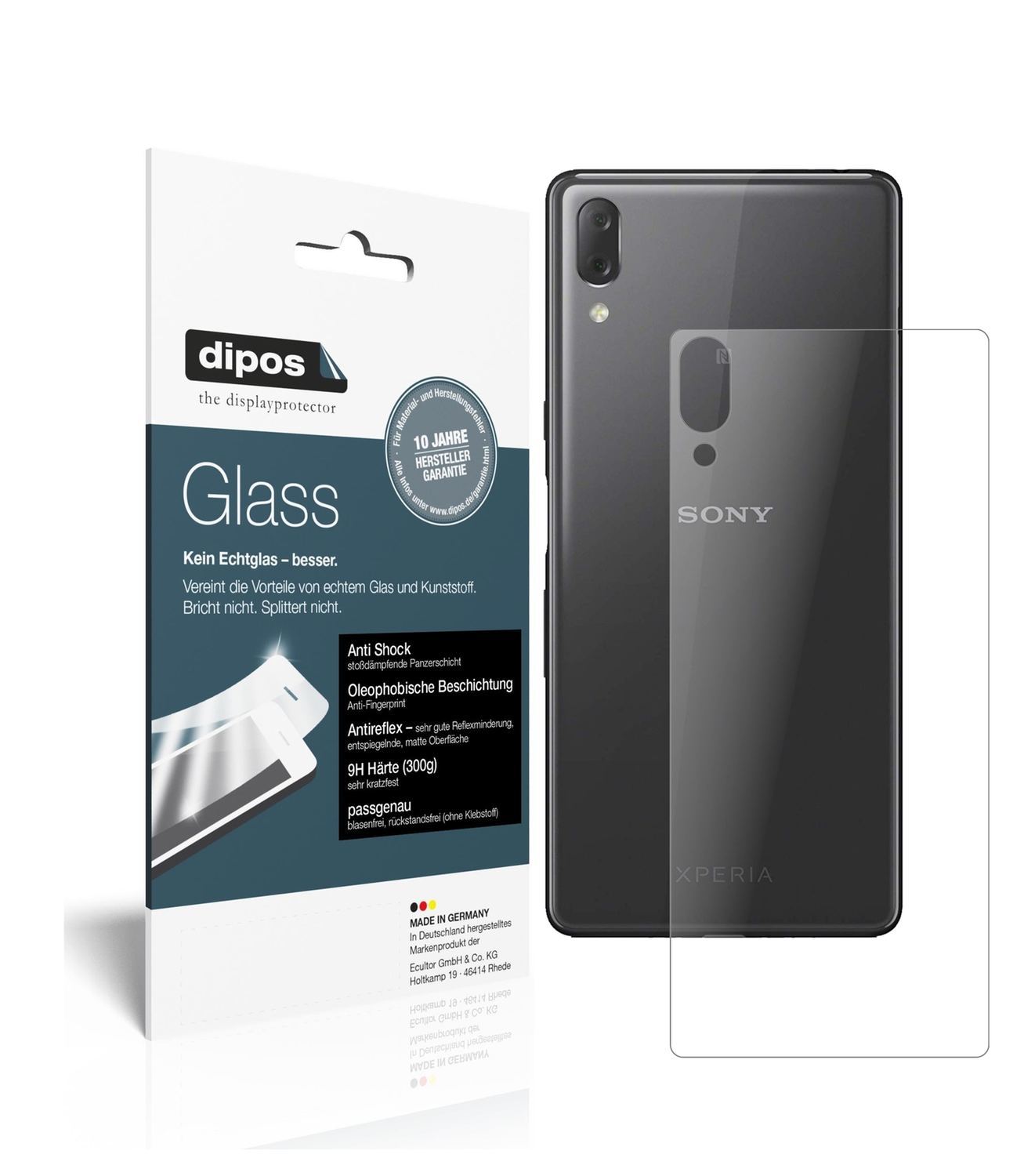 2x 9H Schutzfolie matt für Sony Xperia L3 Rückseit (1)