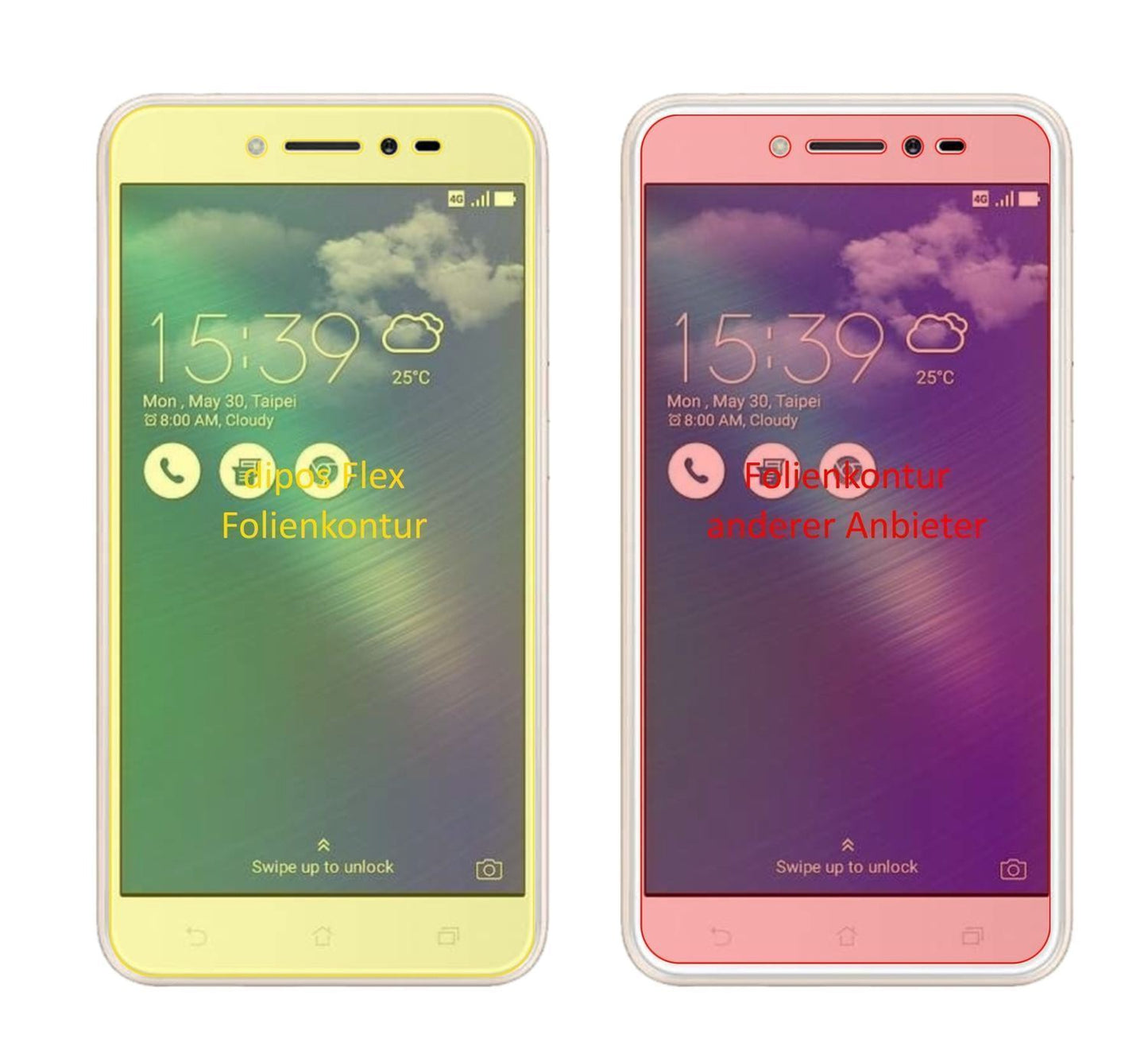 3x 3D Full Cover Schutzfolie für Asus ZenFone Live (2)