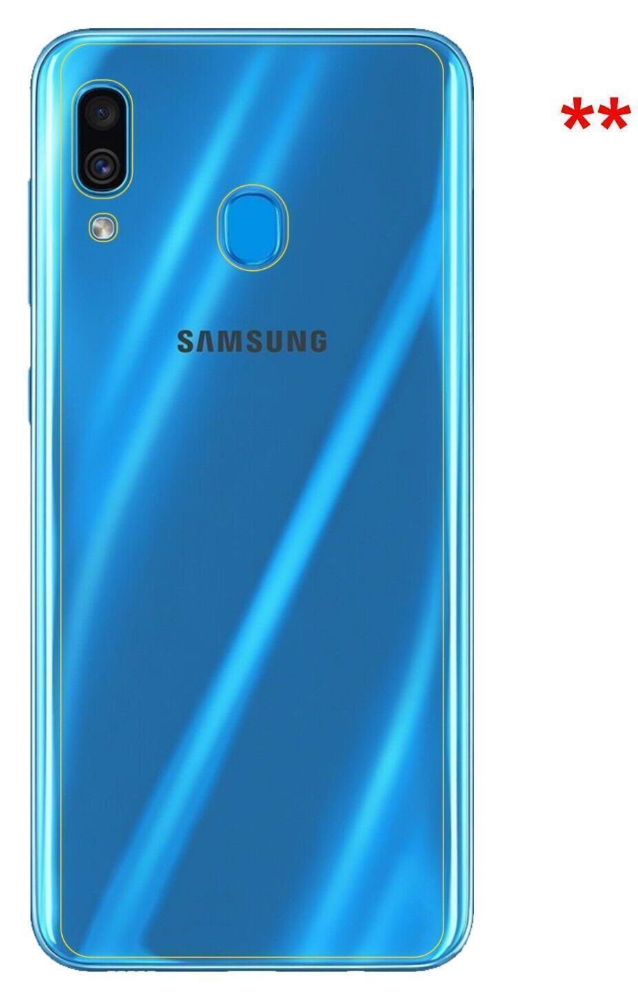 5x Schutzfolie klar für Samsung Galaxy A30 Rücksei (5)