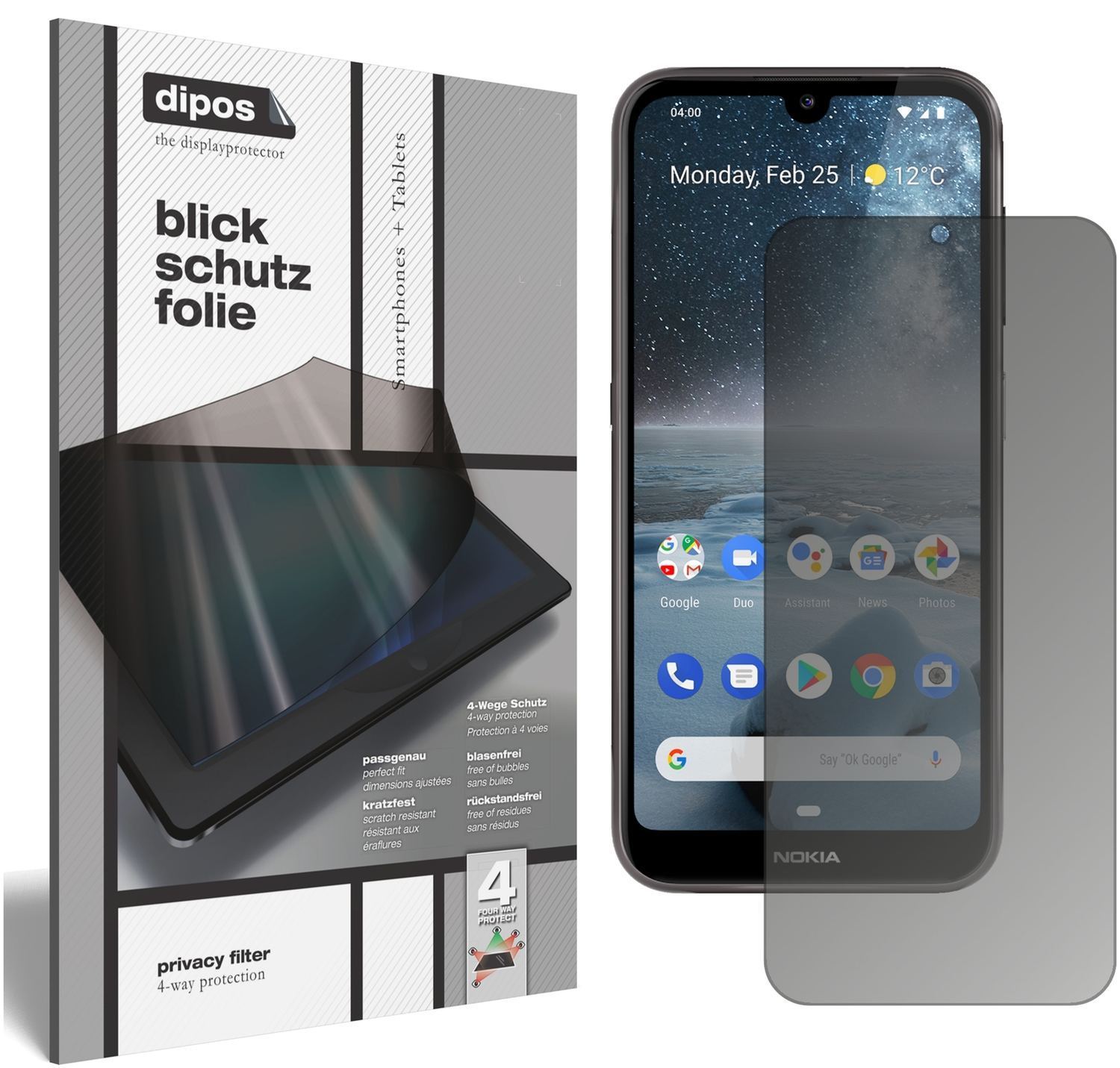 Blickschutzfolie für Nokia 46057 matt Schutzfolie  (1)