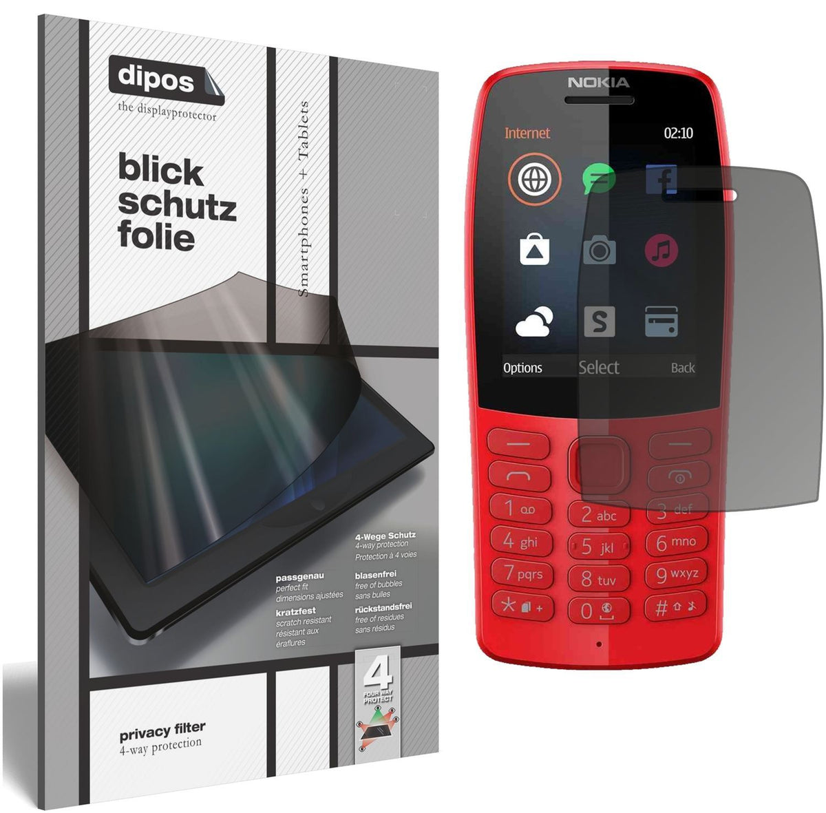 Blickschutzfolie für Nokia 210 matt Schutzfolie Pr (1)