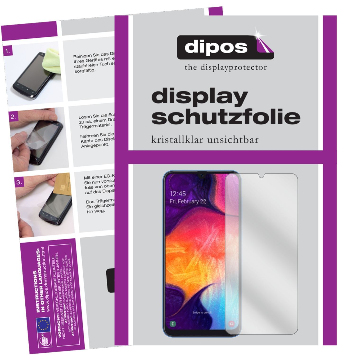 4x Schutzfolie klar für Samsung Galaxy A40 Display (1)
