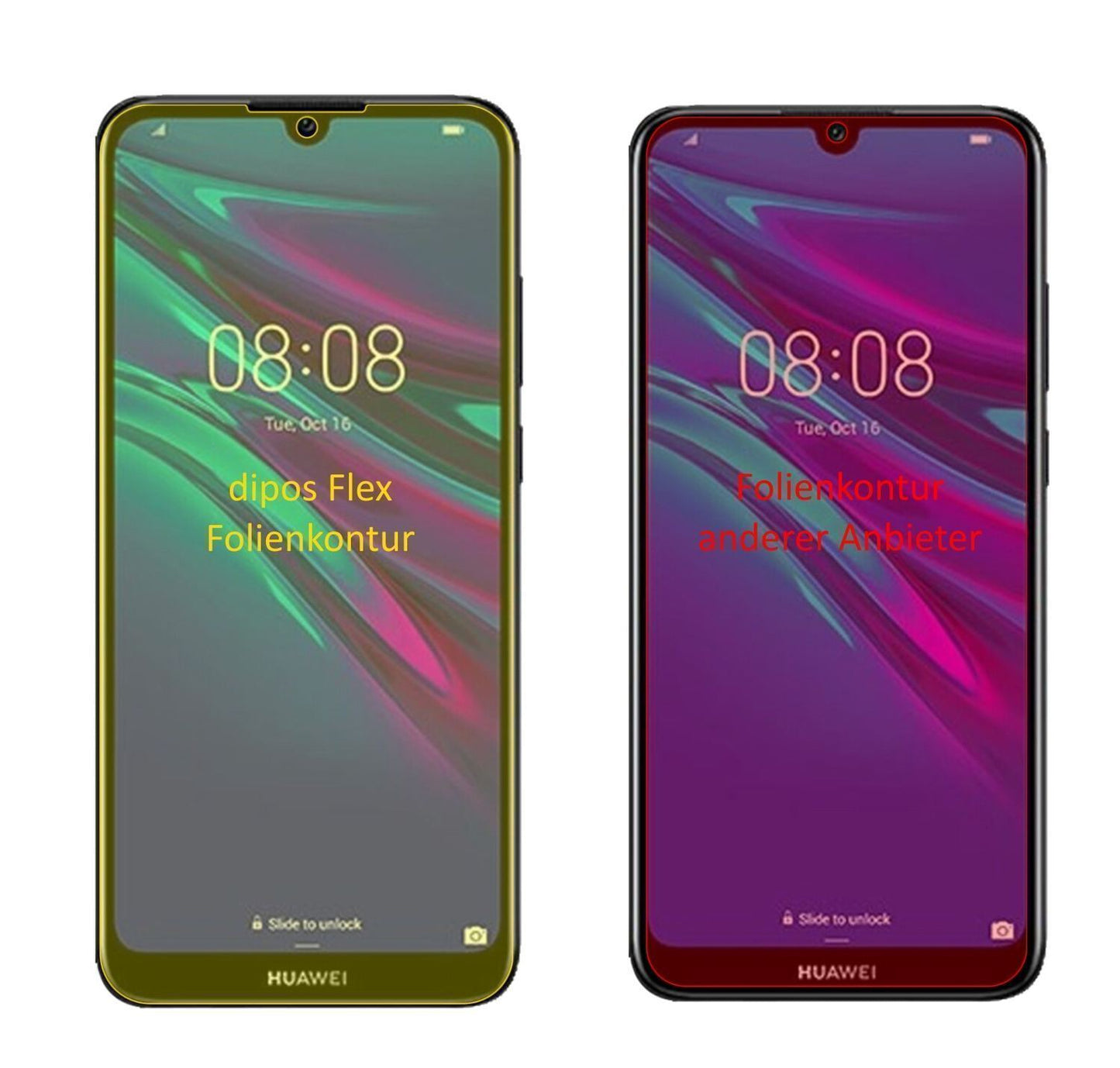 3x 3D Full Cover Schutzfolie für Huawei Y6 (2019) (2)