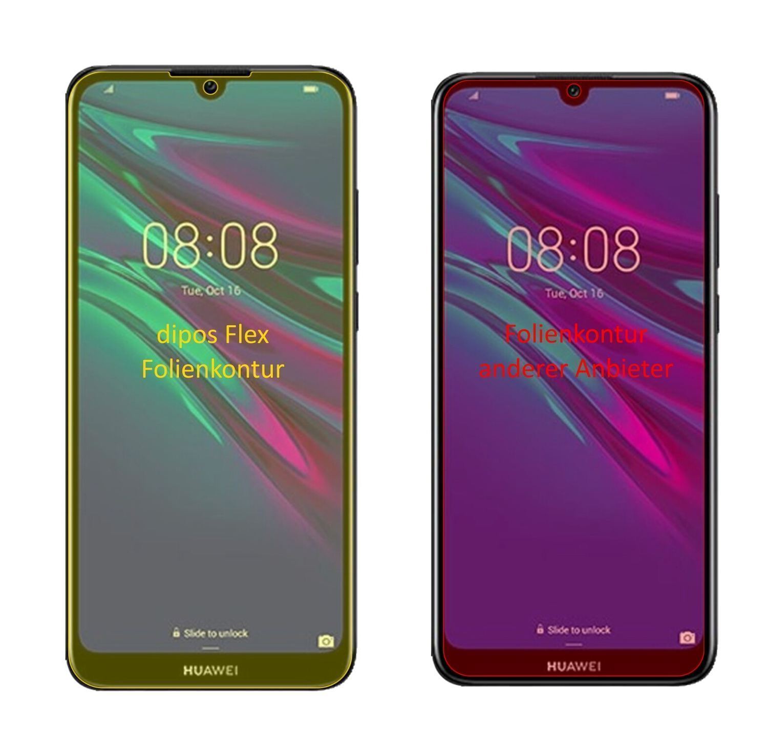 3x 3D Full Cover Schutzfolie für Huawei Y6 (2019) (2)