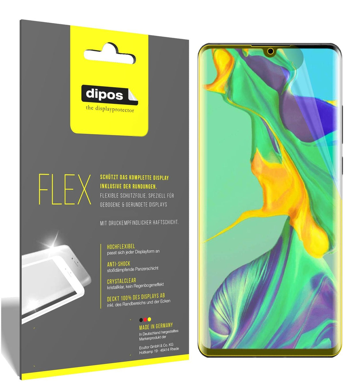 3x 3D Full Cover Schutzfolie für Huawei P30 Pro (1)