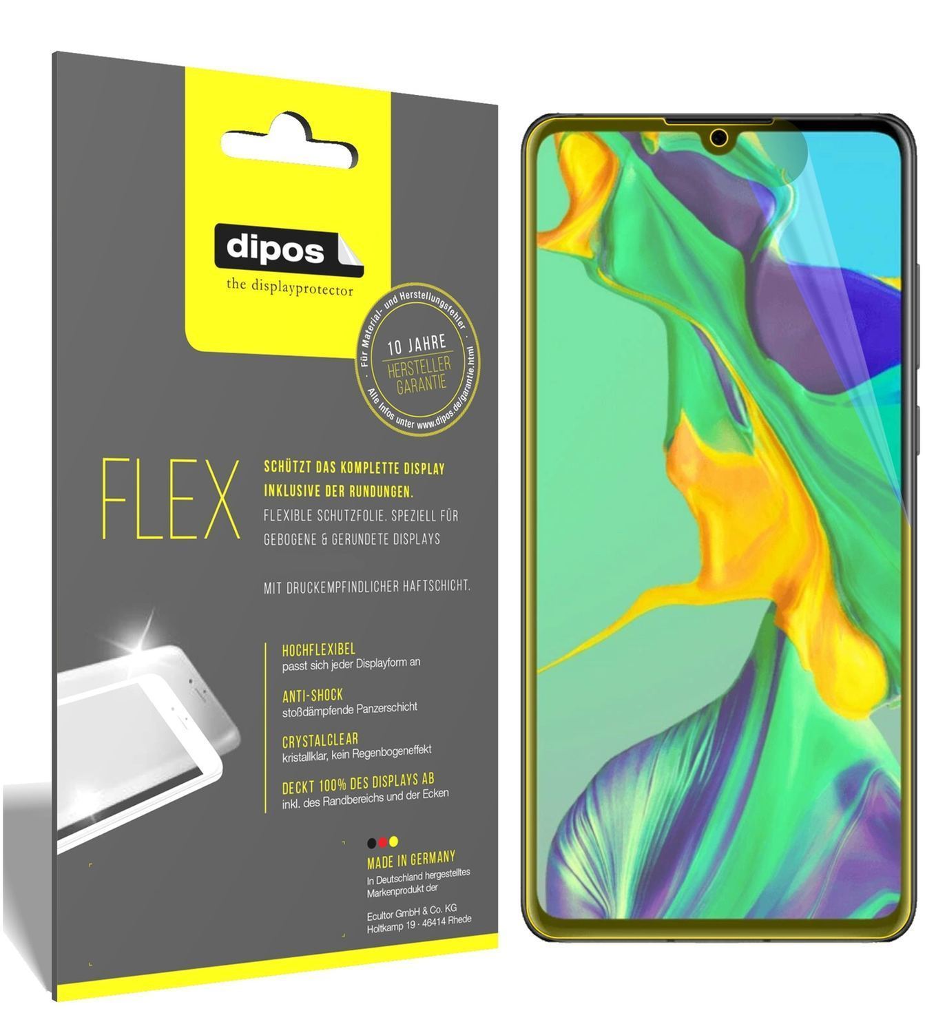 3x 3D Full Cover Schutzfolie für Huawei P30 (1)