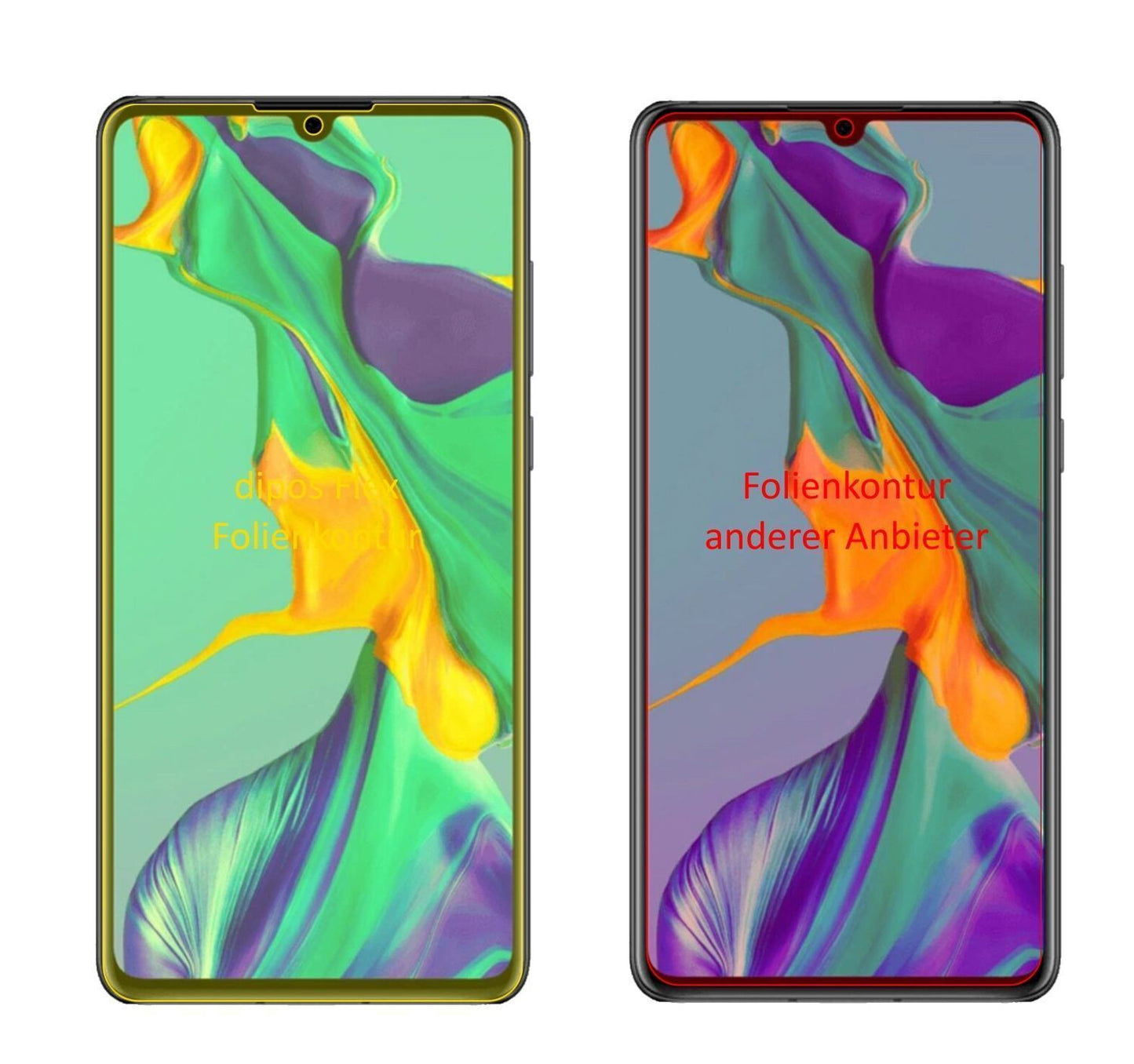 3x 3D Full Cover Schutzfolie für Huawei P30 (2)