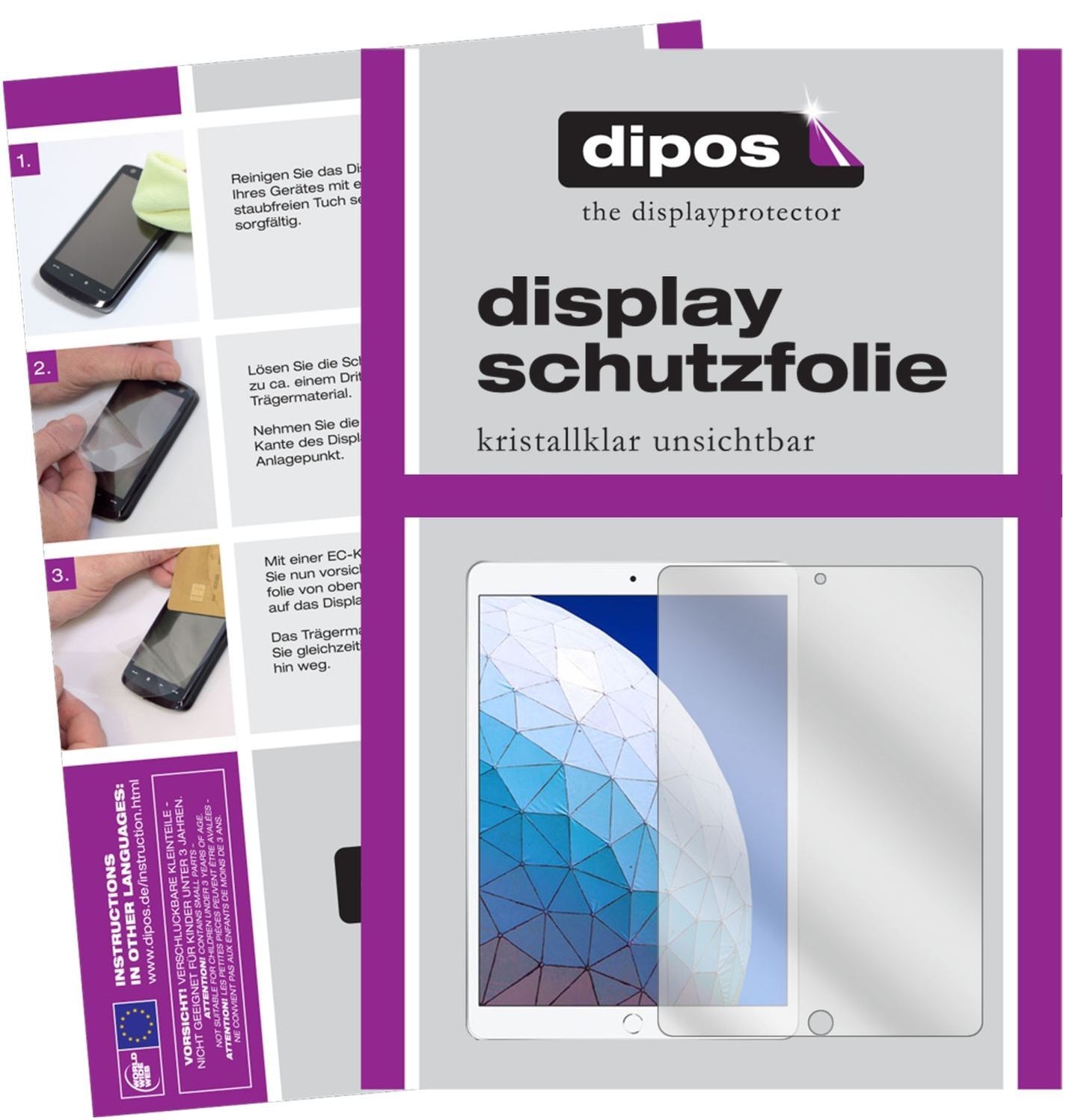 2x Schutzfolie klar für Apple iPad Air (2019) 10.5 (1)