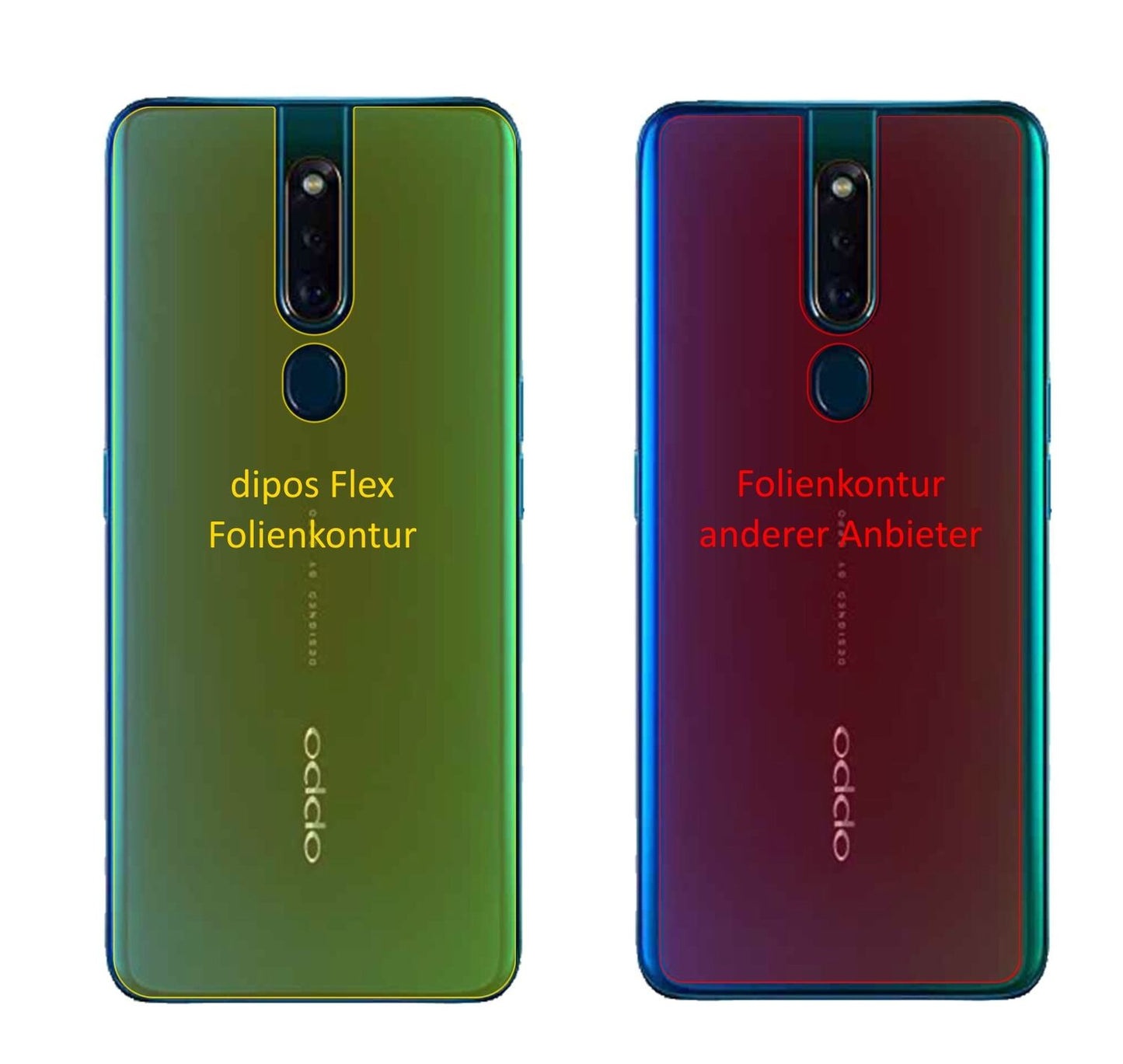 3x 3D Full Cover Schutzfolie für Oppo F11 Pro Rück (2)