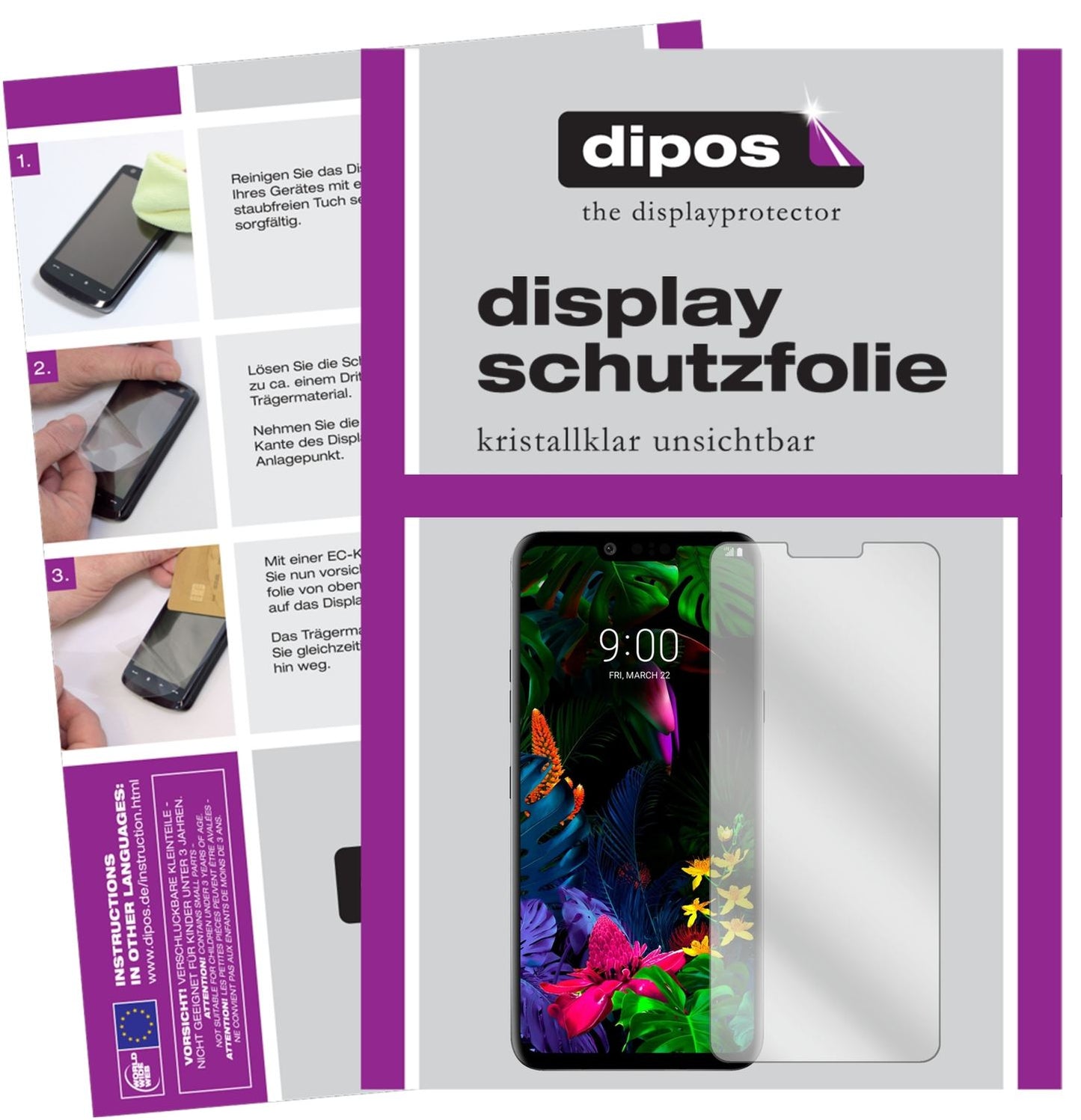 4x Schutzfolie klar für LG G8 ThinQ Display-Schutz (1)