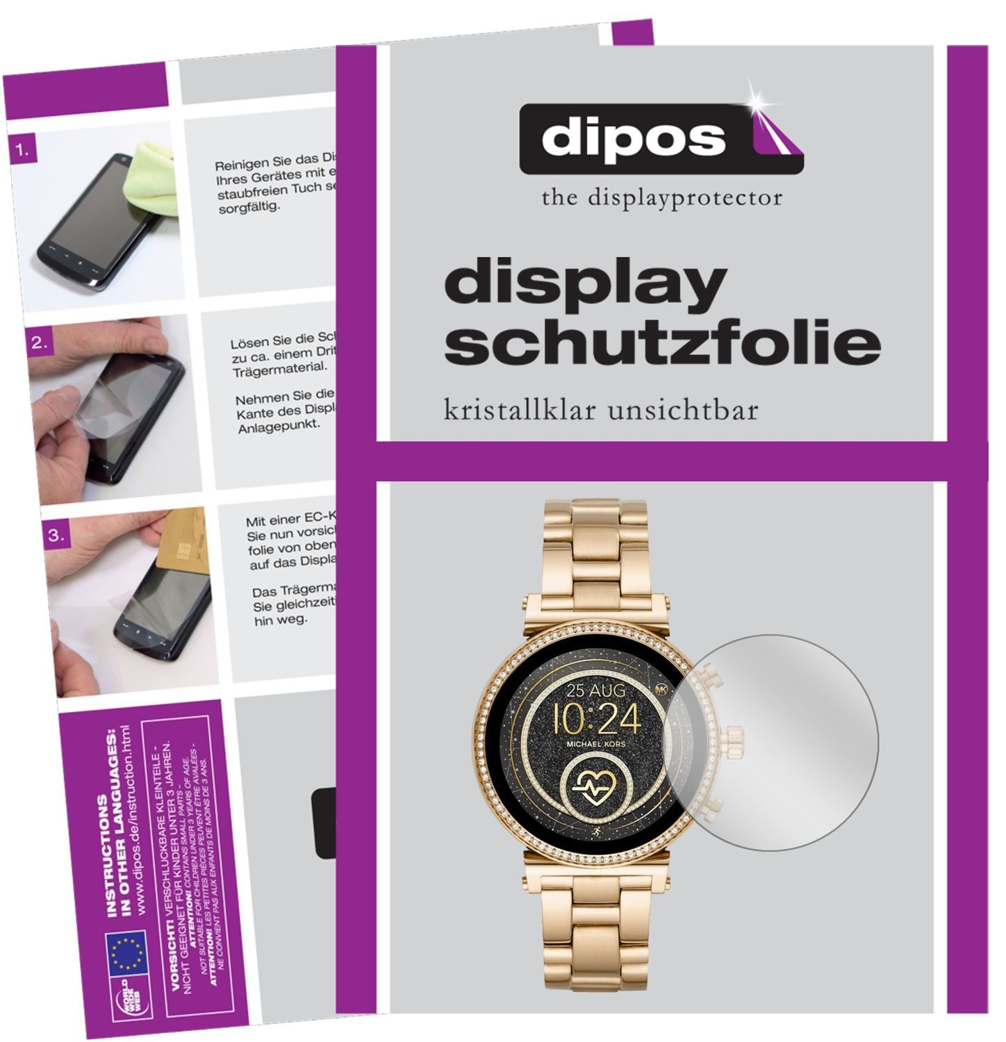 6x Schutzfolie klar für Michael Kors Sofie 2.0 Sma (1)