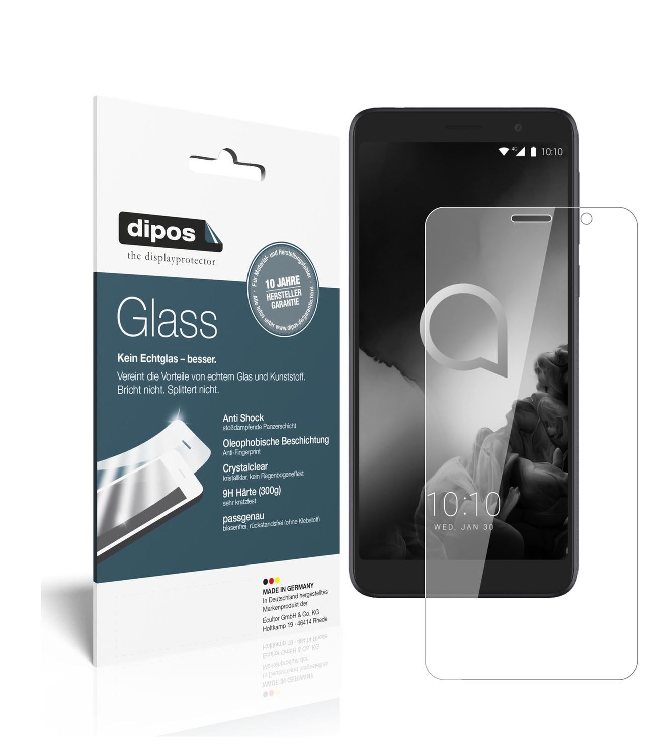 2x 9H Schutzfolie für Alcatel 1X (2019) Panzerfoli (1)