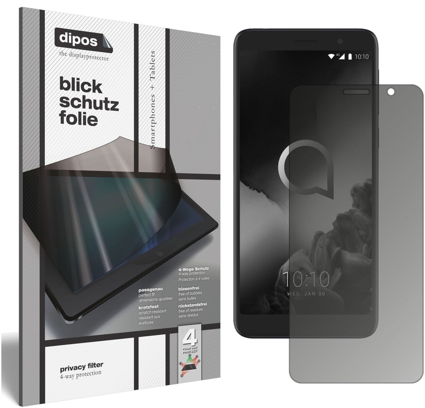 Blickschutzfolie für Alcatel 1X (2019) matt Schutz (1)