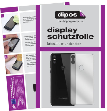 1x Schutzfolie klar für Motorola One Rückseite Dis (2)