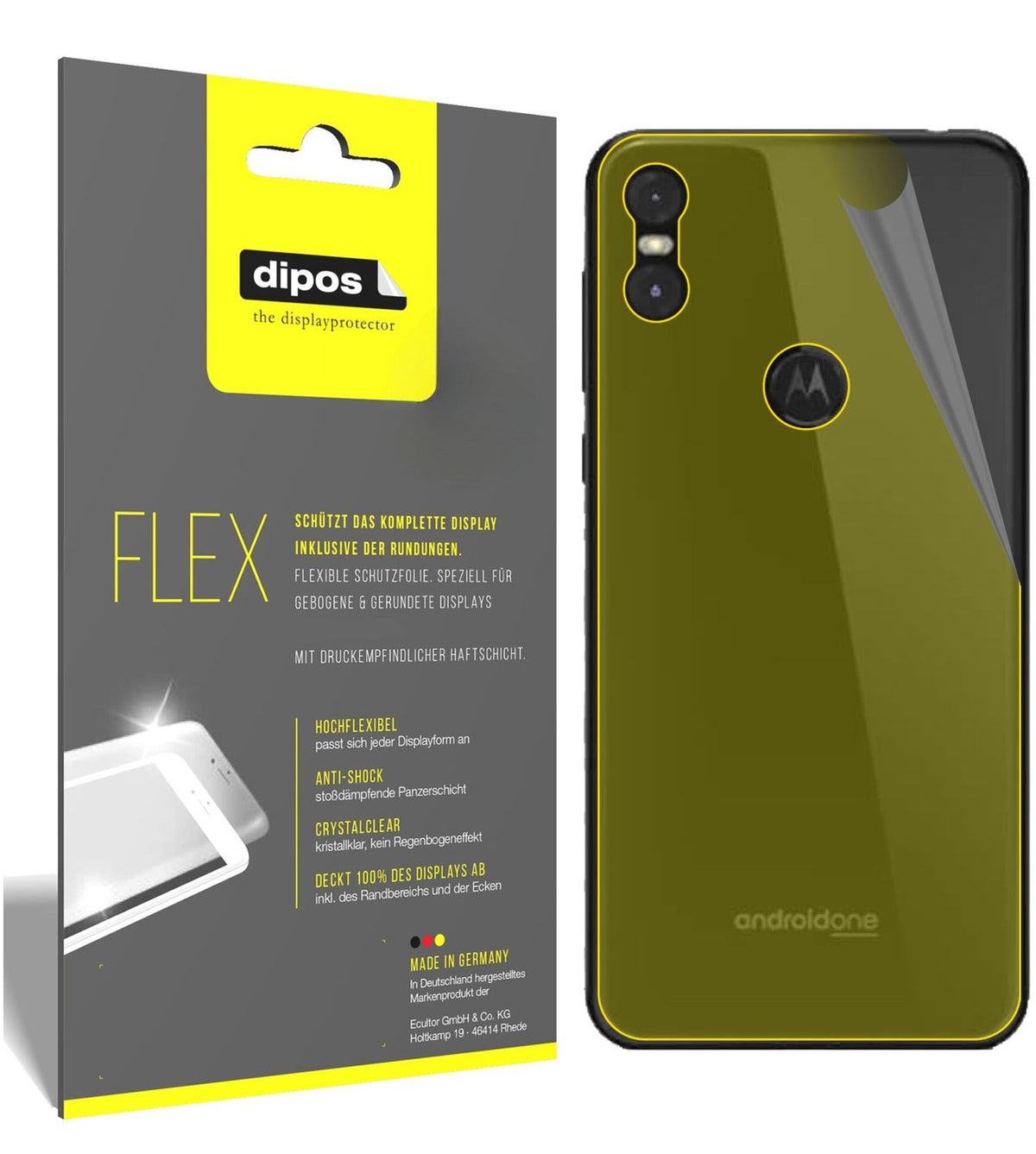 3x 3D Full Cover Schutzfolie für Motorola One Rück (1)