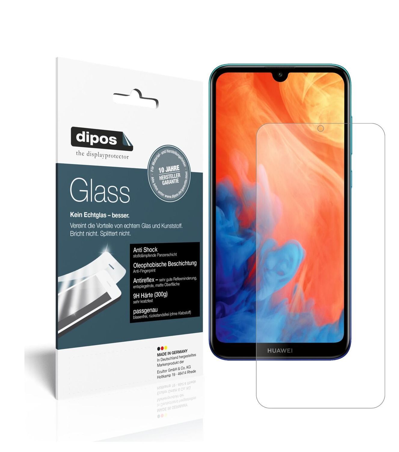 1x 9H Schutzfolie matt für Huawei Y7 (2019) Panzer (2)