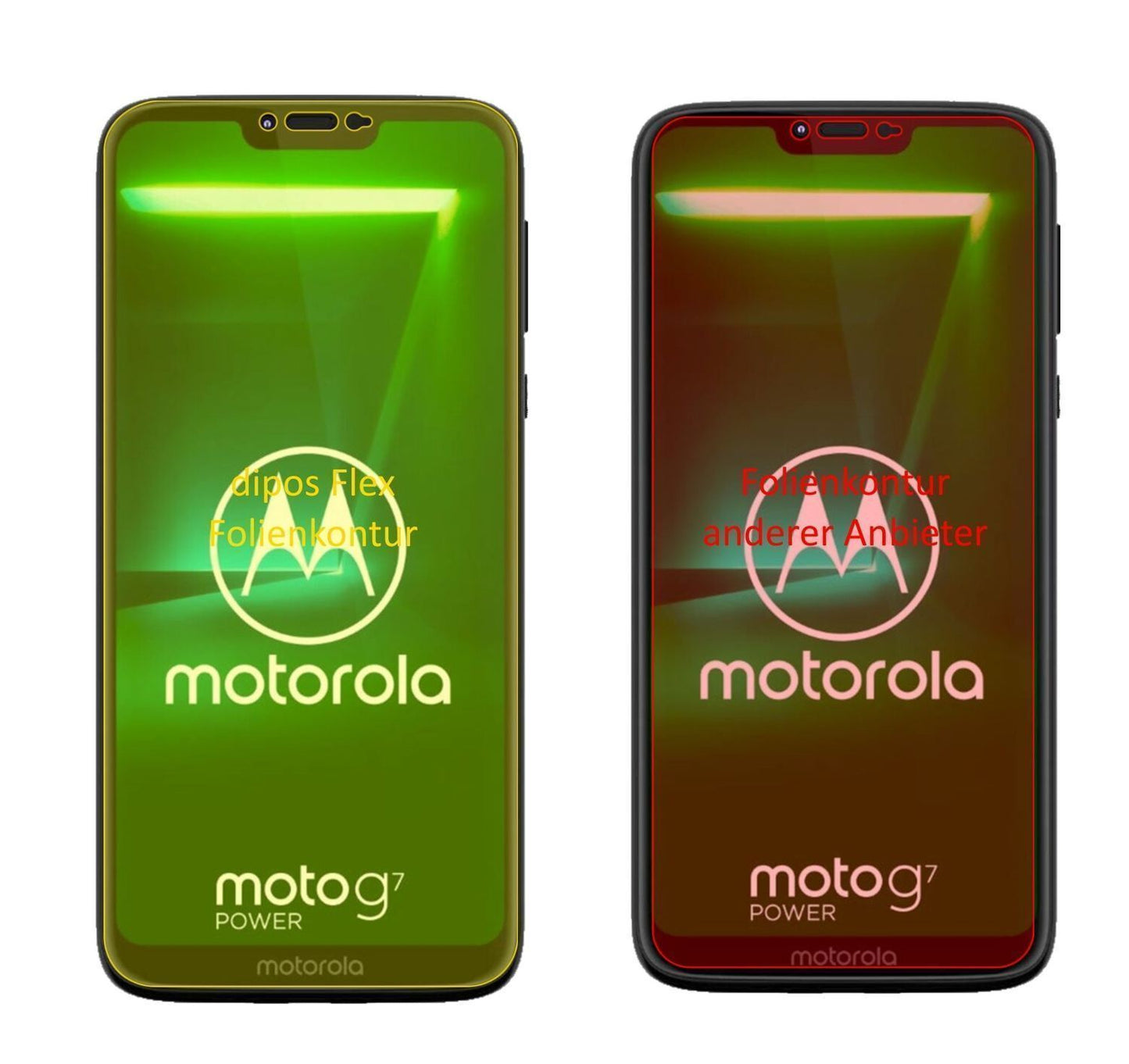3x 3D Full Cover Schutzfolie für Motorola Moto G7  (2)