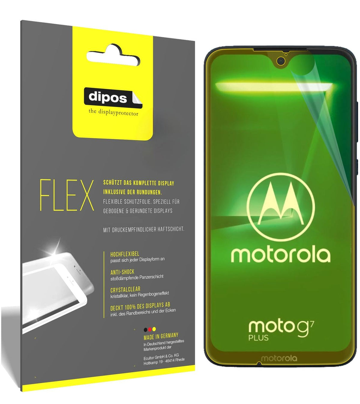 3x 3D Full Cover Schutzfolie für Motorola Moto G7  (1)
