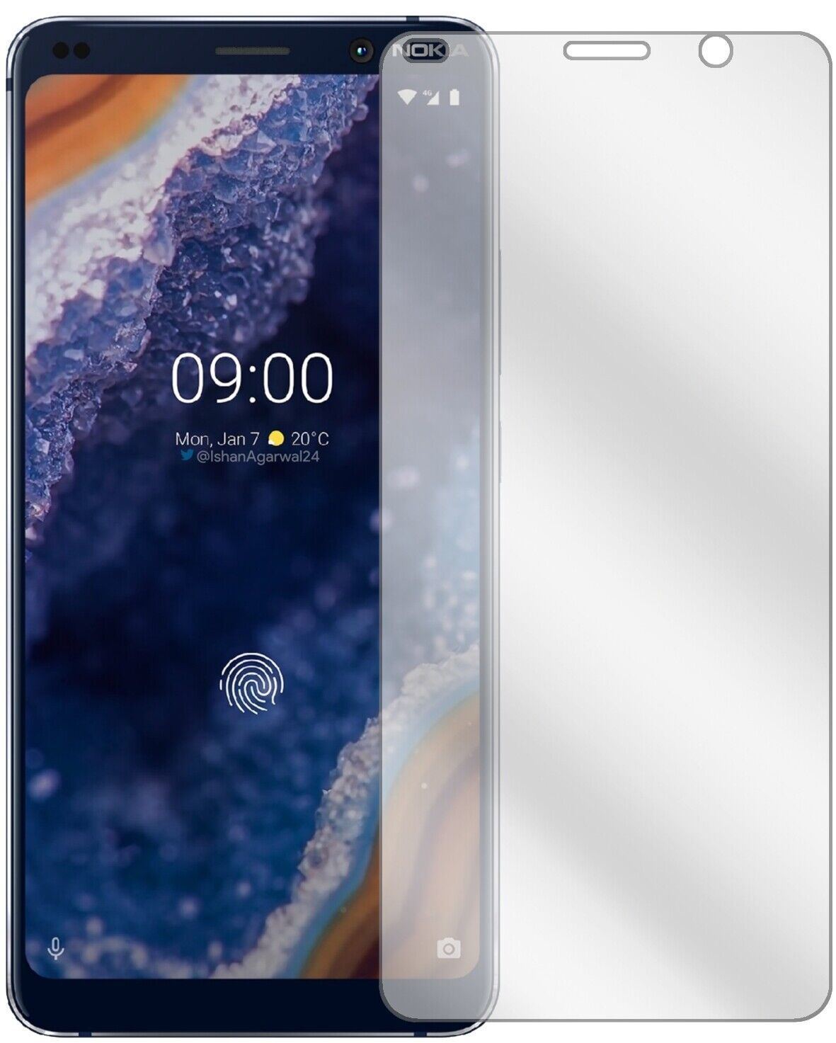 5x Schutzfolie klar für Nokia 9 PureView Display-S (1)